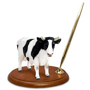 Holstein Bull Cow Pen Holder - Fun and Unique Desk Organizer for Office & Home - Perfect Gift for Cow Lovers & Farmhouse Decor