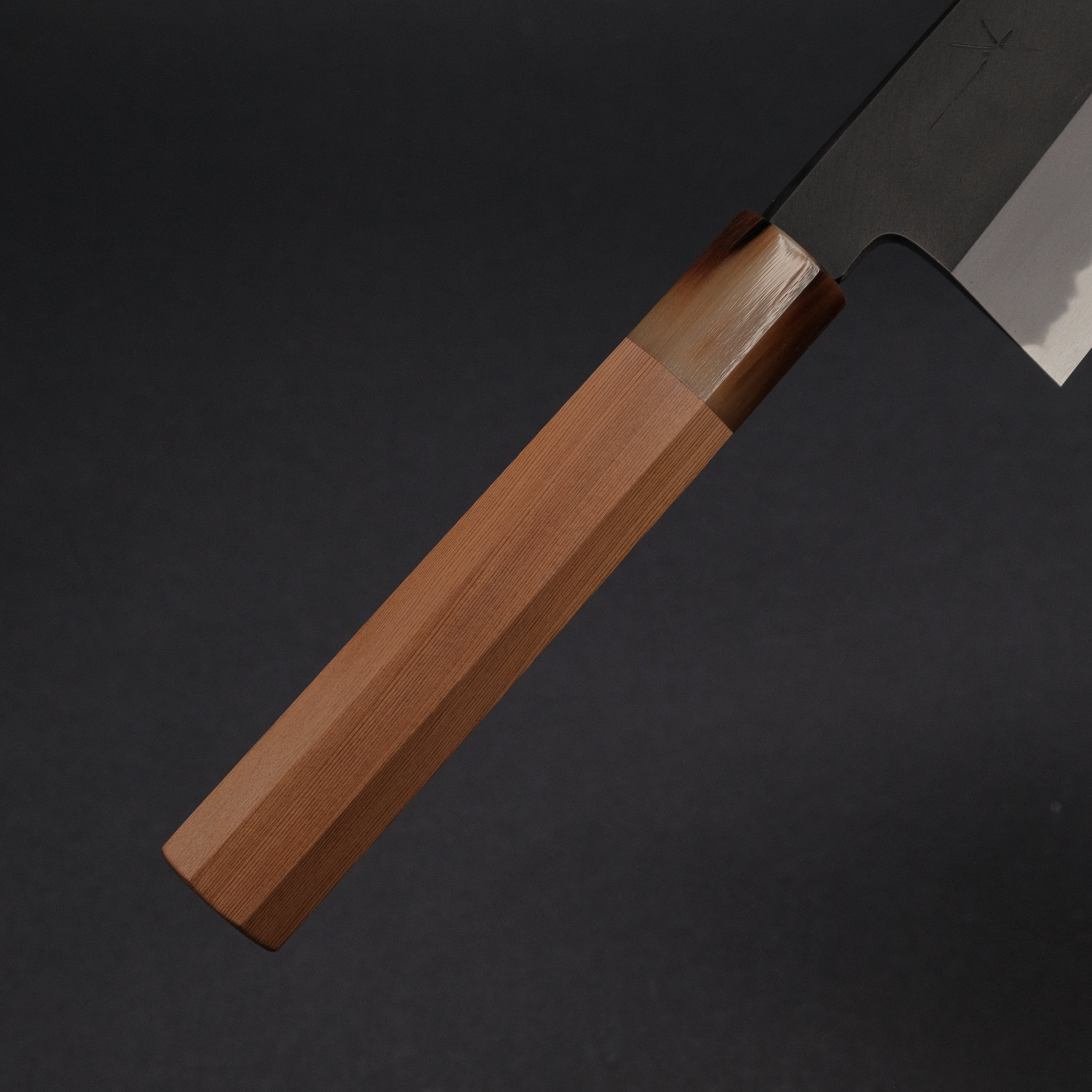 Hitohira Tanaka Kyuzo Blue #1 Kurouchi Gyuto 240mm Japanese Chef Knife - Extra Height Yakusugi Cedar Handle - Perfect for Sushi, Meat Cutting & Professional Kitchen Use