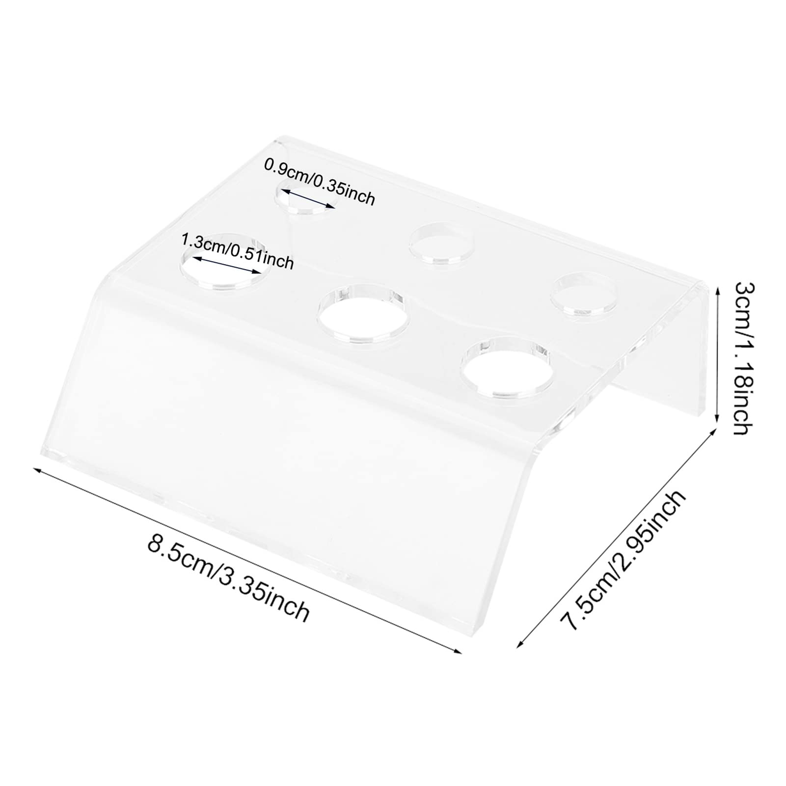 6-Hole Acrylic Tattoo Ink Cup Holder Stand - Professional Pigment Cap Organizer for Tattoo Machines & Permanent Makeup Tools | Perfect for Tattoo Studios & Artists