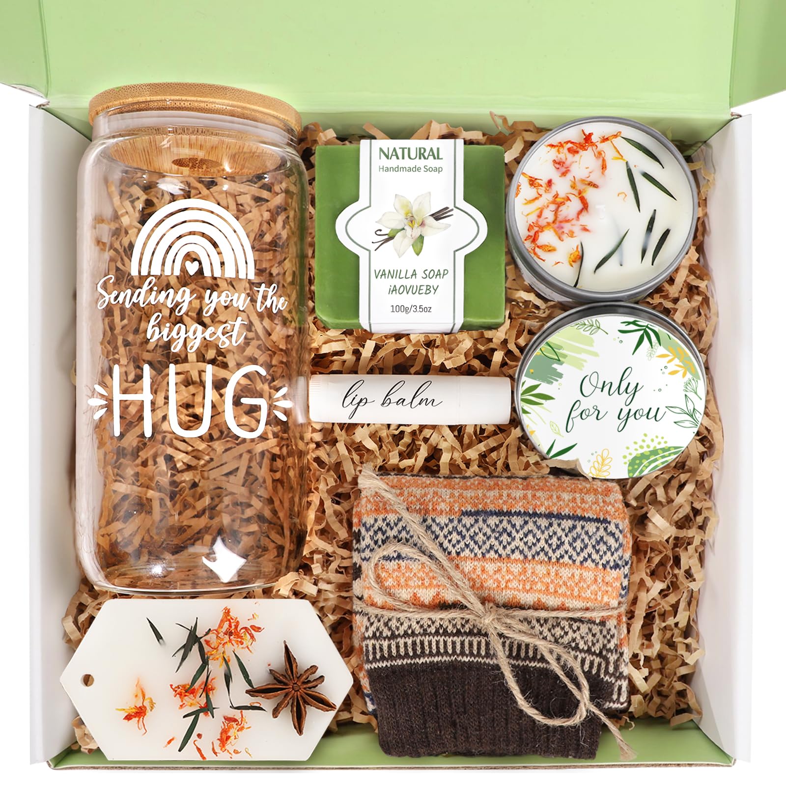 Self Care Gift Box for Women - Relaxing Spa Gift Basket for Best Friend, Mom, Sister - Post Surgery Recovery, Birthday, Friendship Ideas - Perfect for Home, Office, or Hospital Use