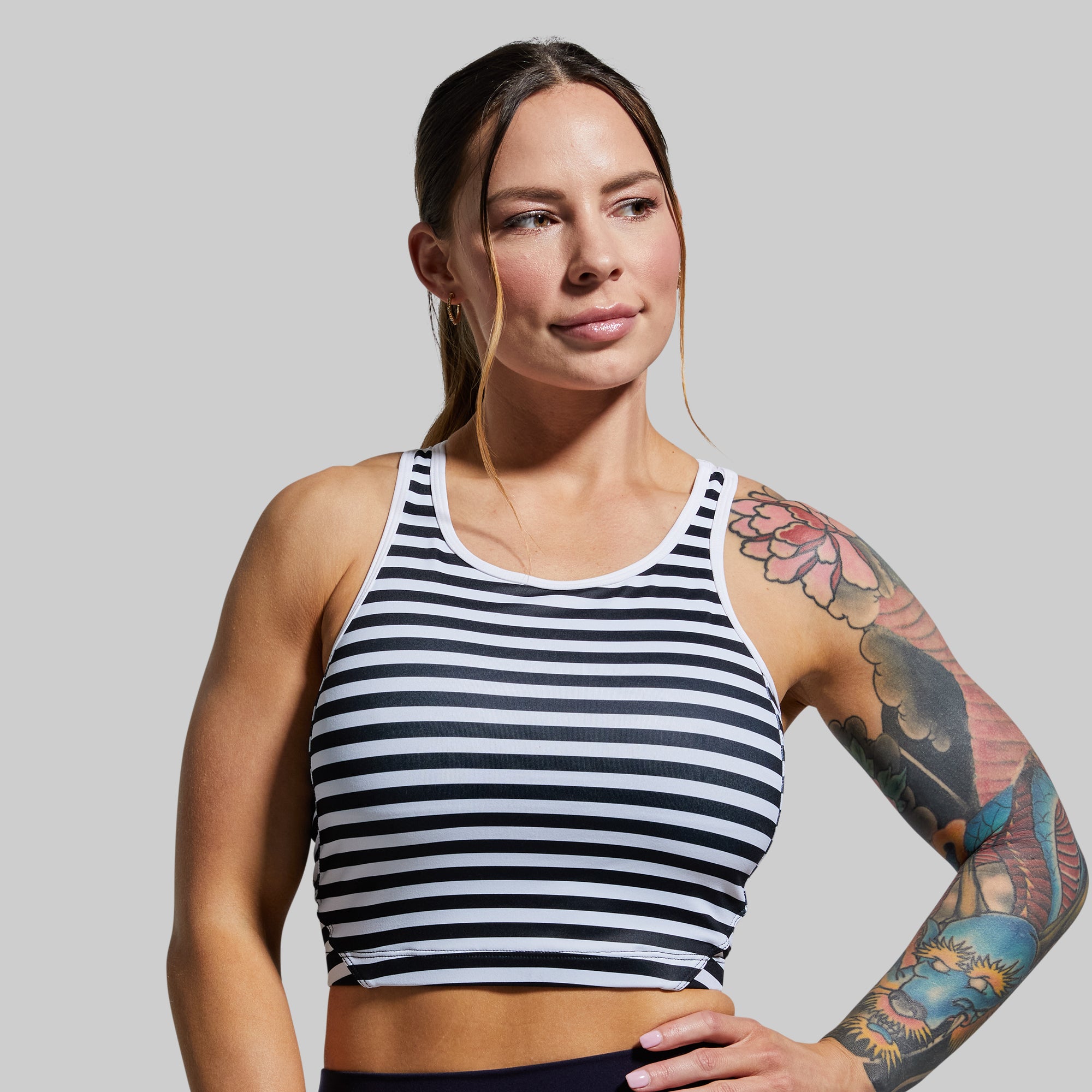 Meshed Up Cropped Sports Bra for Women - Breathable Workout Top for Yoga, Running & Gym - Break Free Collection