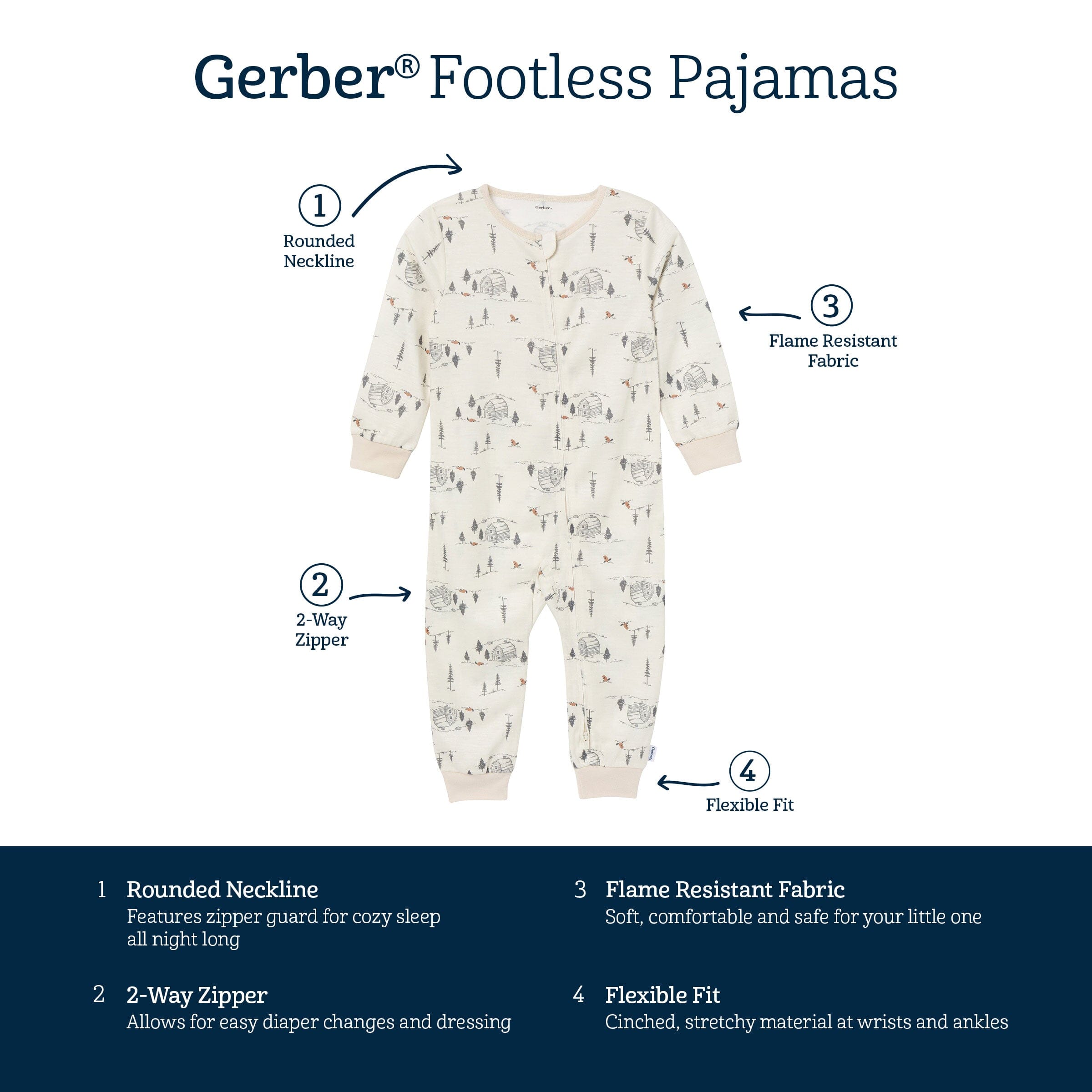 3 Pack Baby Boys' Footless Pajamas - Soft Cotton Sleepwear for Infants & Toddlers (0-24 Months) - Perfect for Playtime, Bedtime & Outdoor Adventures