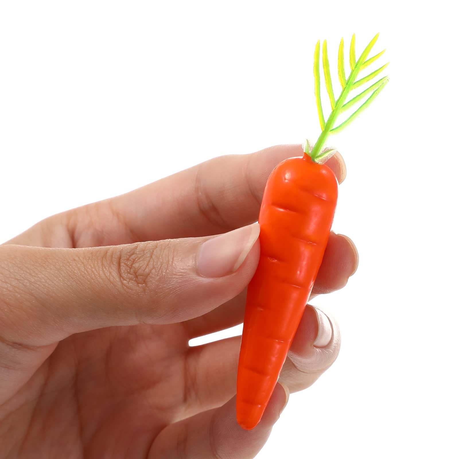 25PCS Mini Artificial Carrots for Crafts - 2.4x0.6 Inch Fake Carrots, Easter Decorations, Landscape Models & DIY Scenes - Perfect for Easter Baskets, Fairy Gardens, and Table Centerpieces