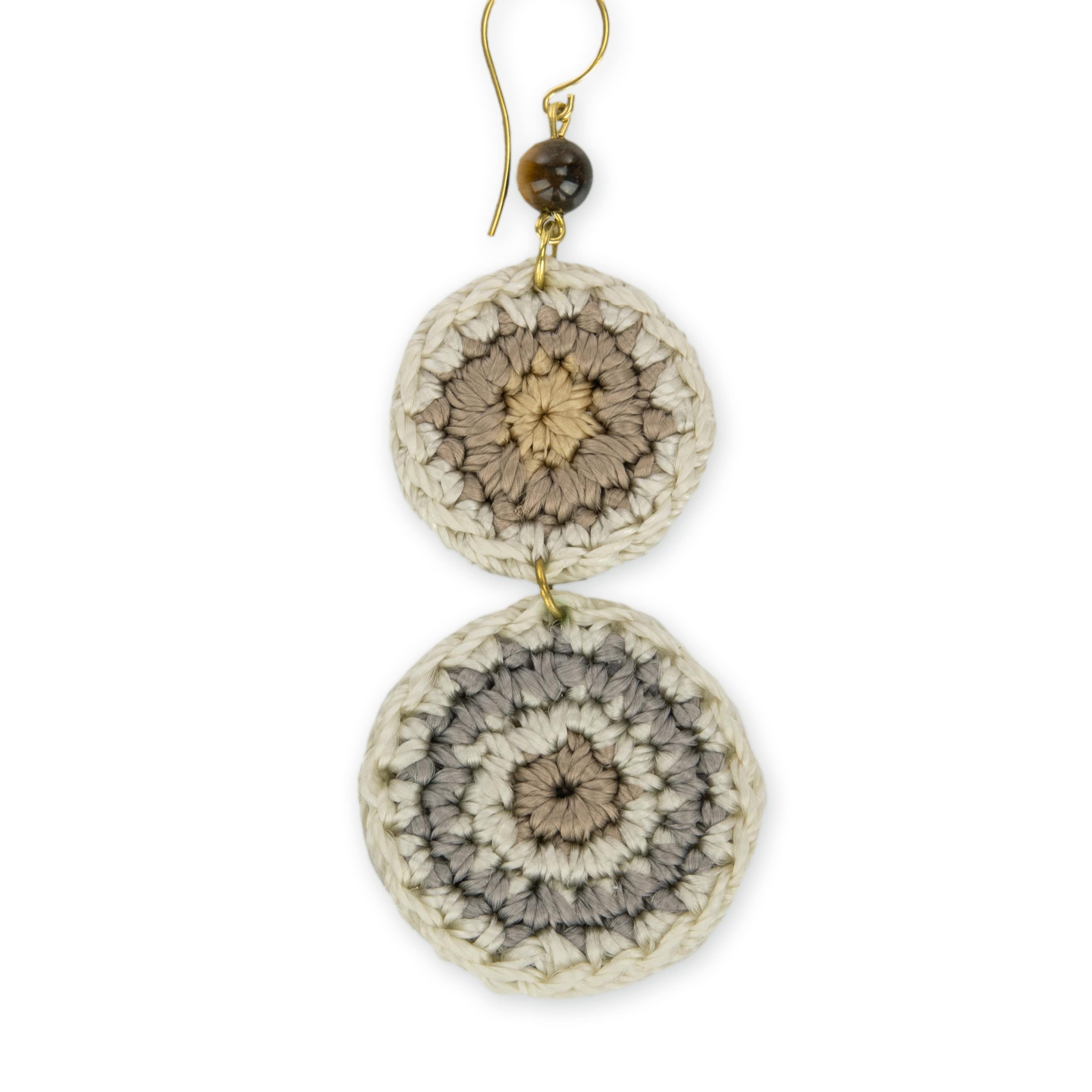 Elegant Jasper Double Disc Earrings for Women - Boho Chic Dangle Jewelry for Casual & Party Wear