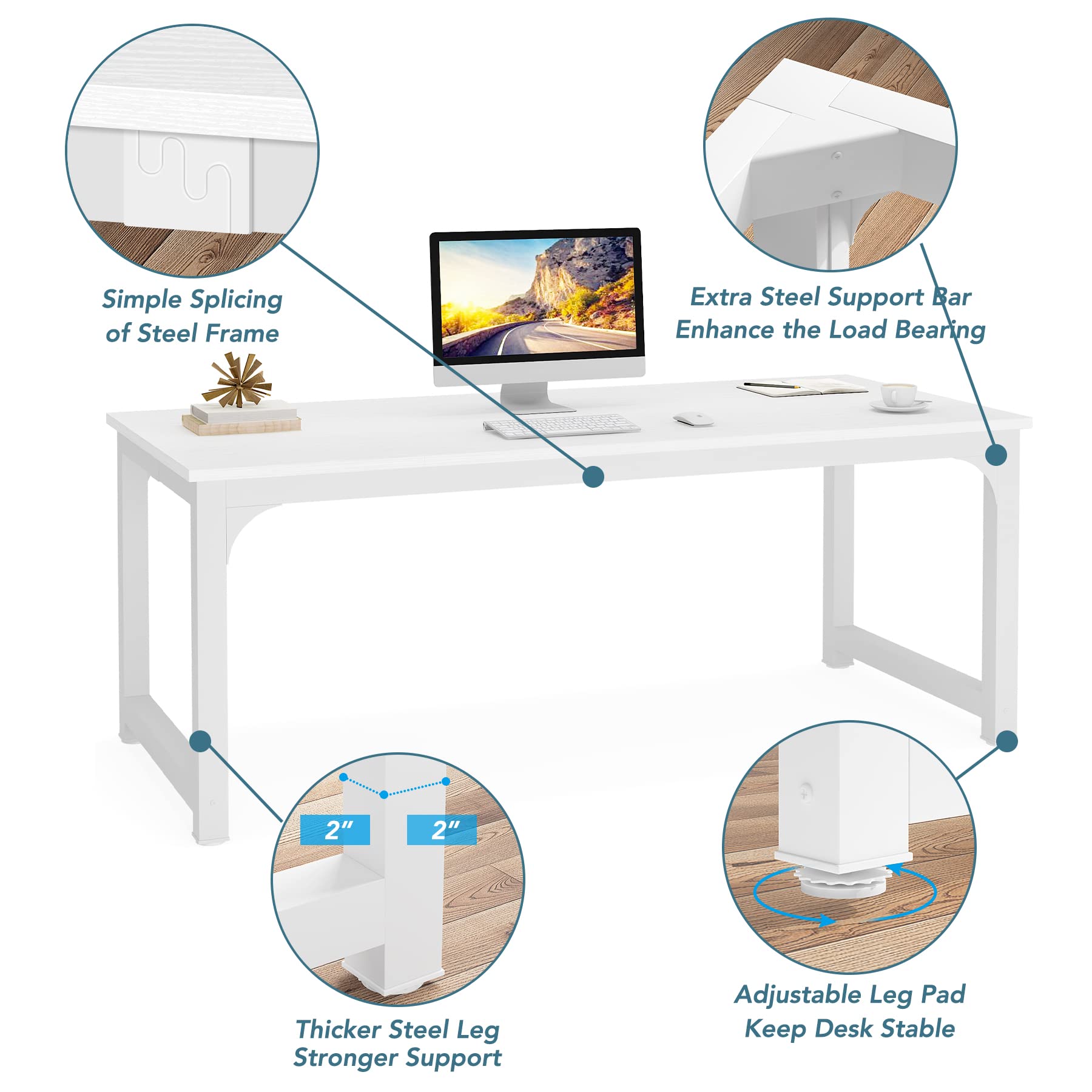 Tribesigns Modern Computer Desk 70.8