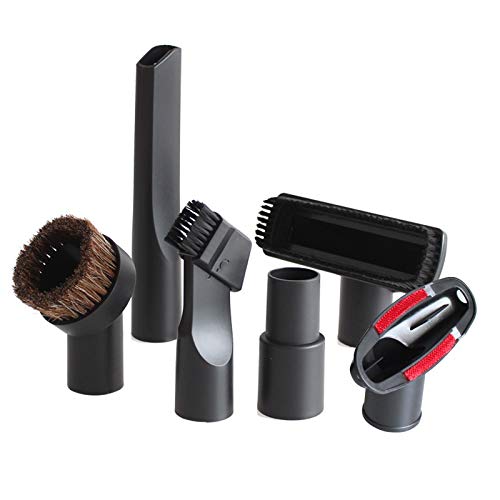 Universal Dusty Brush & Vacuum Nozzle - 32mm & 35mm Suction Brush Head for Vacuum Cleaners | Crevice Tool Attachment for Pet Hair, Car Detailing & Home Cleaning