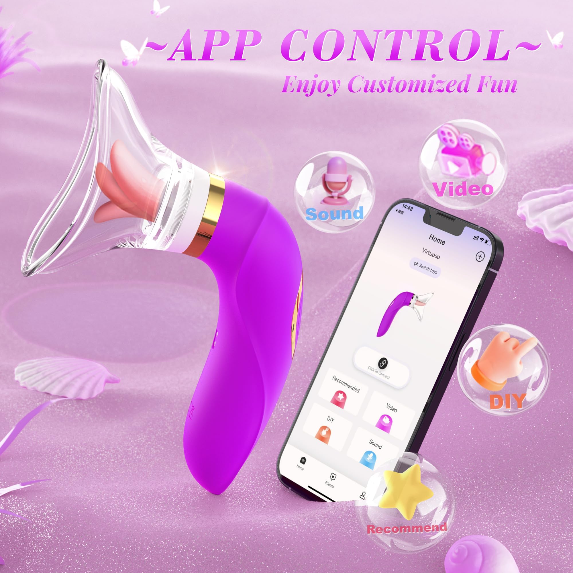 Premium Women's Sucking Vibrator - 8 Sucking & 5 Licking Modes G-Spot Clitoral Stimulator | Rechargeable Adult Sex Toy for Couples & Solo Play | Enhance Intimacy & Pleasure in Bedroom