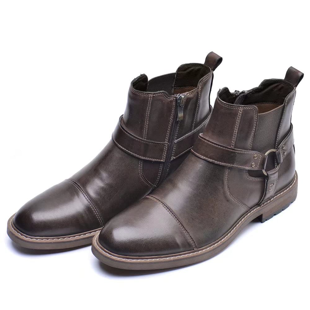 Arkbird Men's Genuine Leather Chelsea Ankle Boots - Oxford Style Dress Shoes for Casual & Formal Wear | Office, Party & Everyday Outfits