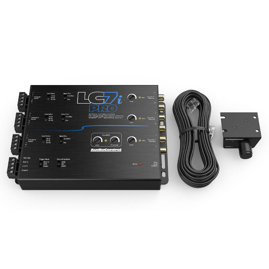AudioControl LC7i Pro - 6 Channel Line Output Converter with AccuBass & ACR-1 Dash Remote for Car Audio System | Premium Sound Quality for Vehicles, Trucks & SUVs | Perfect for Upgrading Factory Stereo to Aftermarket Amplifiers