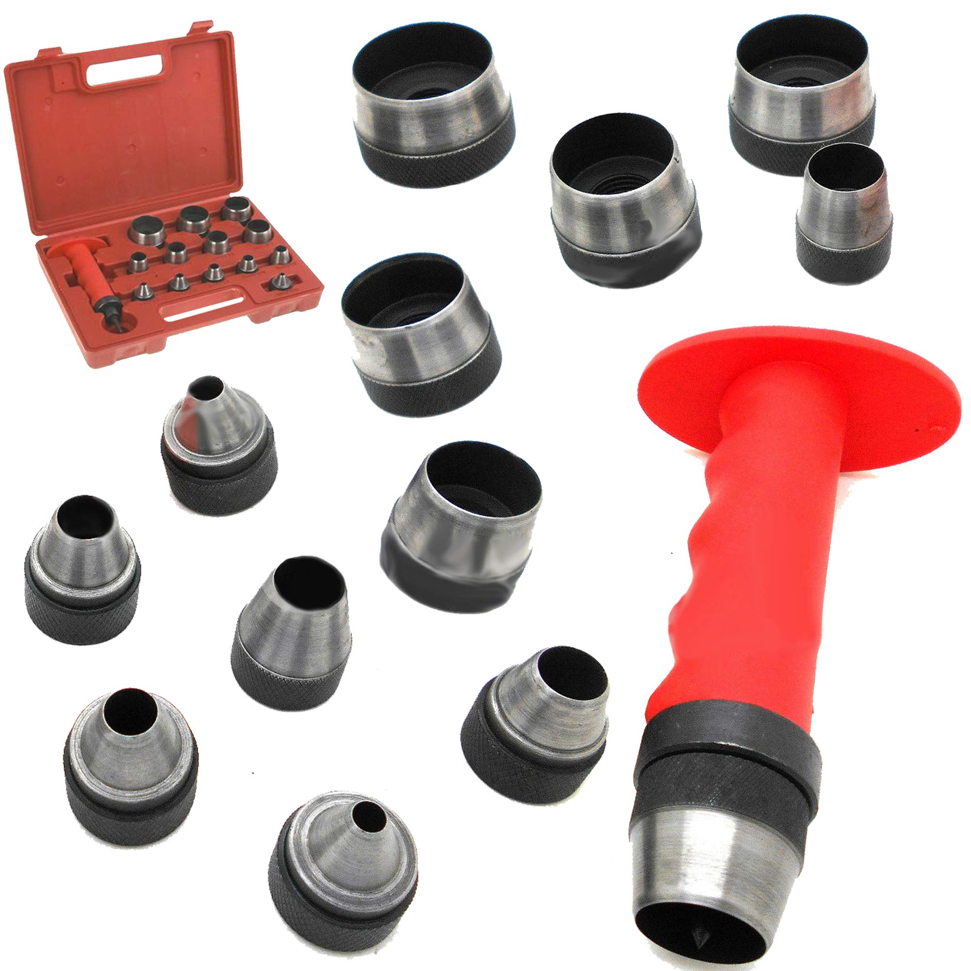 13-Piece Sharp Hollow Punch Tool Set for Leather, Gasket, and Hole Punching - Perfect for Leather Crafting, DIY Projects, and Automotive Gasket Repair