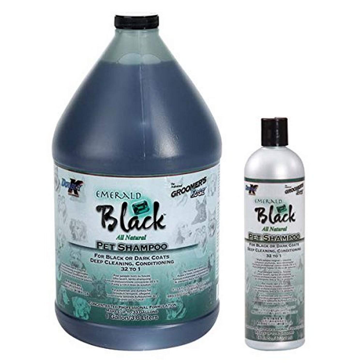 Groomers Edge Emerald Black Shampoo for Dogs - Deep Cleansing & Color Enhancing Pet Shampoo | Perfect for Black Coated Breeds & Show Dogs