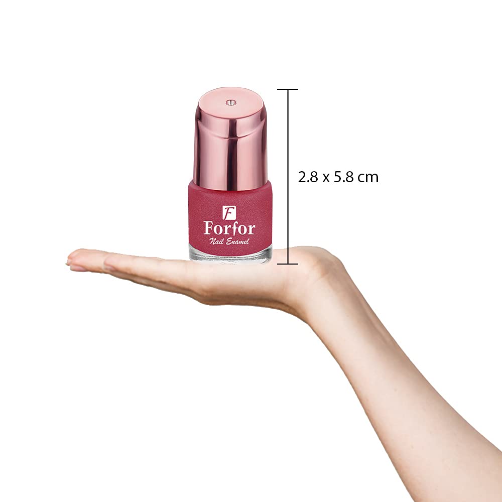 FORFOR® Perfect Stay Glitter Nail Polish - Long Lasting Shine, Chip Resistant, Pink Glitz Sparkle Nail Lacquer for Women | Perfect for Parties, Weddings, and Special Occasions