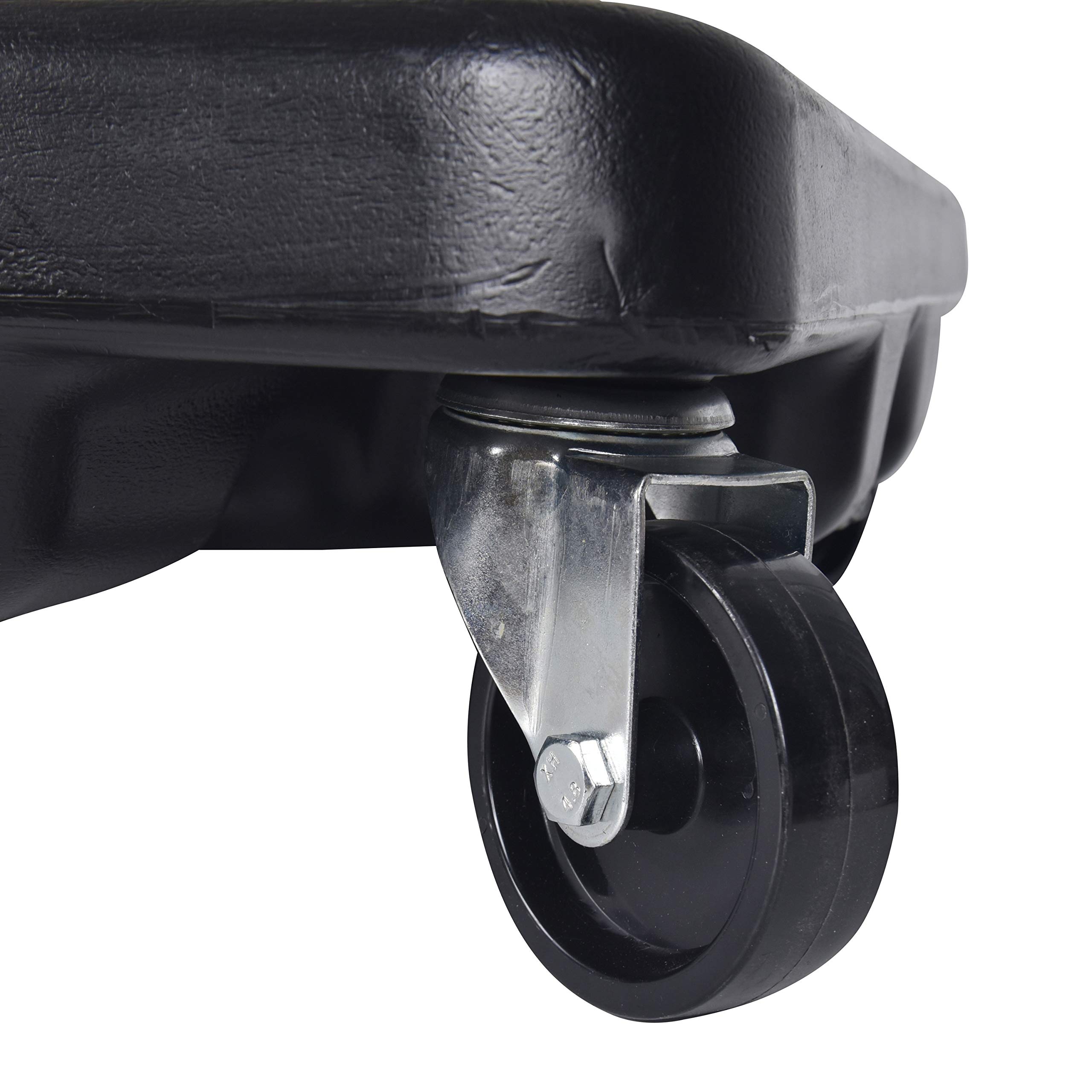 ET047T 17 Gallon Low Profile Oil Drain Pan Caddy - Portable Waste Oil Change Pan for Trucks & Cars with 8ft Evacuation Hose - Ideal for Garage, Auto Shop & DIY Oil Changes