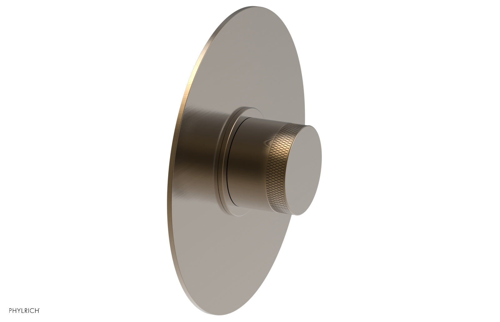 BASIC II Pressure Balance Round Shower Plate & Handle Trim Kit with Knurled Handle - 4 180 GPM Flow Rate - Perfect for Bathroom Renovation and Modern Home Upgrade