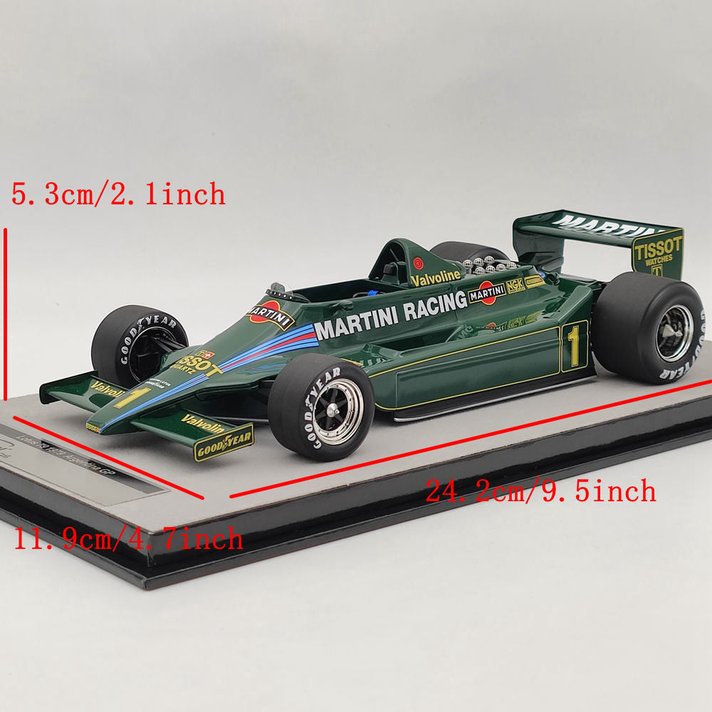 1/18 Scale Tecno Mythos Series Lotus 79 1979 Argentina GP #1 Car Model - TM18 287B Resin Collectible for Racing Fans & Display Showcase