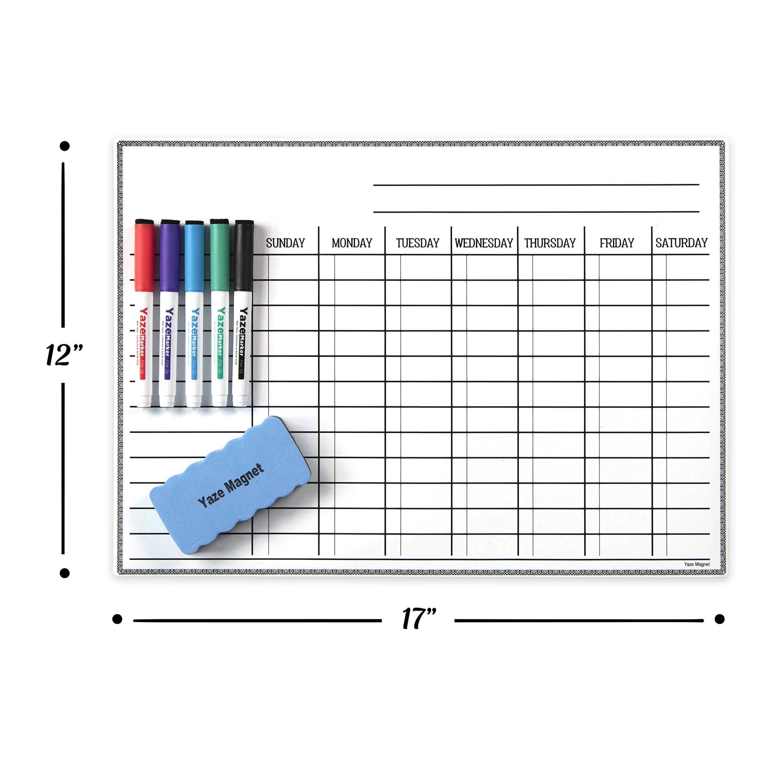 Magnetic Dry Erase Chore Board for Kids - 17x12