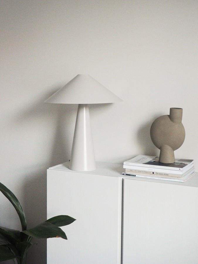 Modern Cone Table Lamp - Warm White LED Light for Living Room, Bedroom & Office - Stylish Nightstand & Desk Lighting for Home Decor