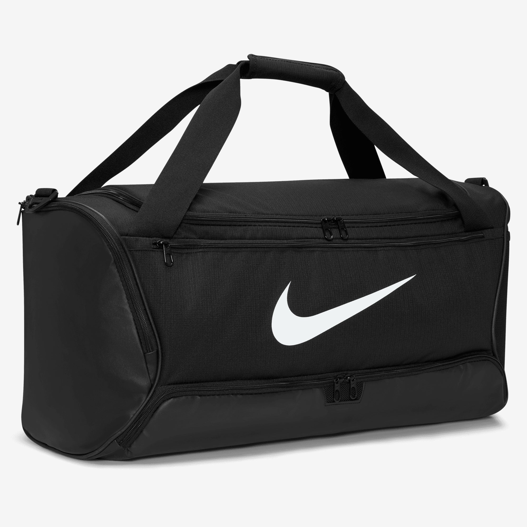 Nike Brasilia 9.5 Medium Duffel Bag - Water-Resistant Gym Bag for Men & Women - Perfect for Sports, Travel, Workout & Gym Essentials - Black/White