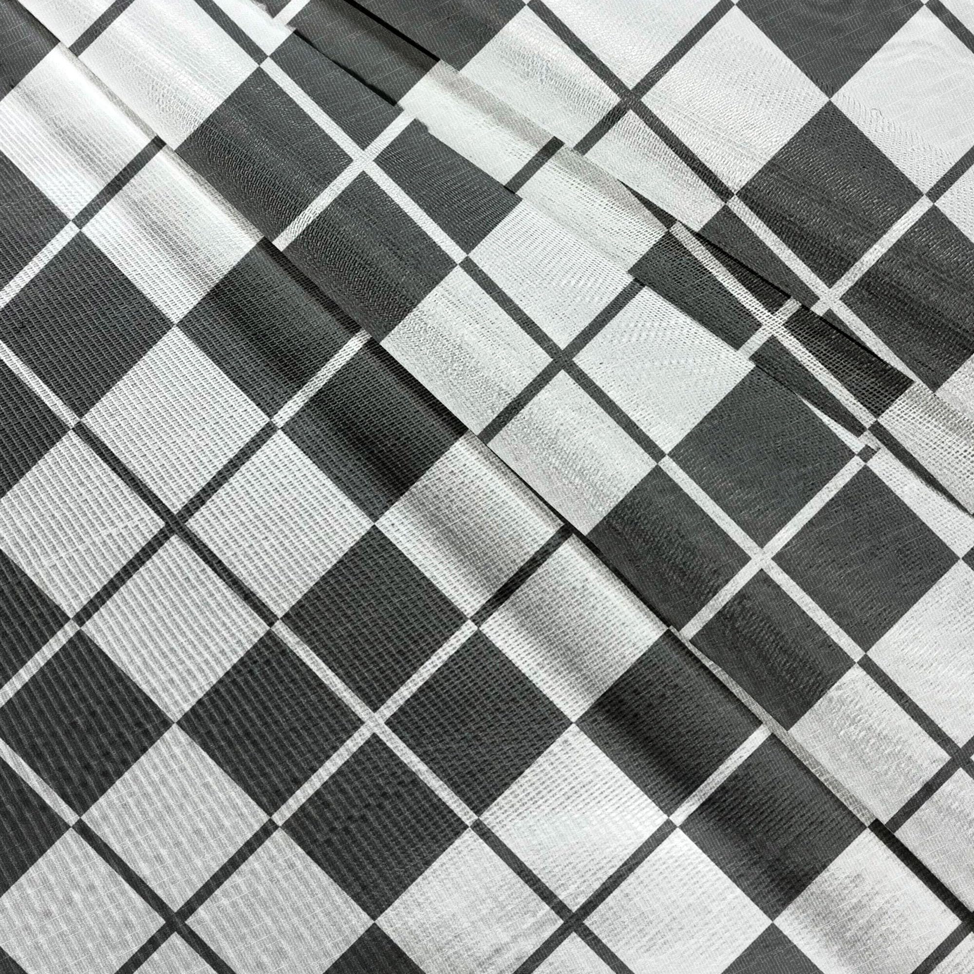 Ambesonne Black & White Argyle Pattern Tulle Curtains - Sheer Window Drapes with Rod Pocket, Modern Diamond Stripes Design, 108