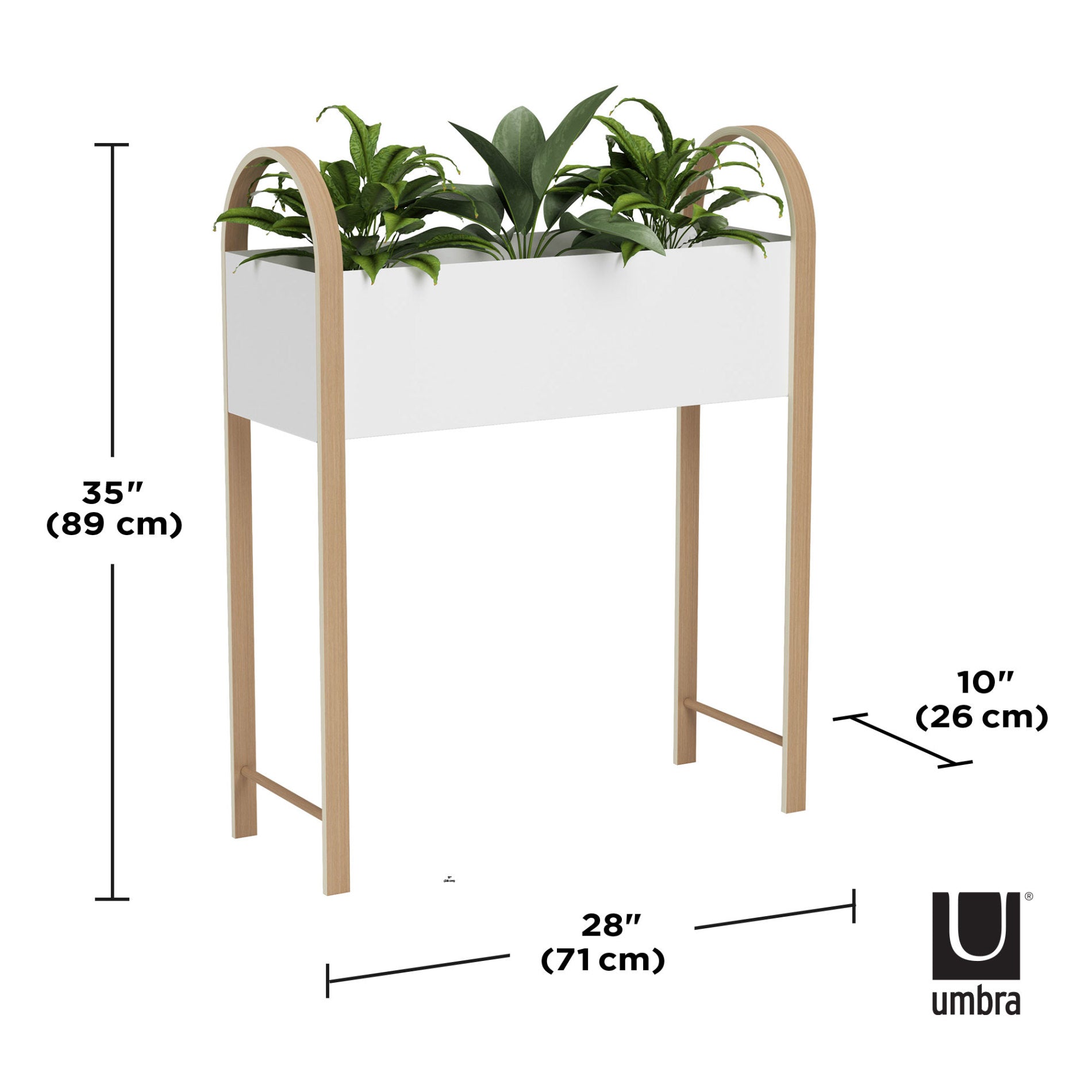 Bellwood Storage & Planter Box - Rustic Wooden Garden Planter with Storage Shelf for Outdoor Decor, Patio, Balcony & Backyard Organization