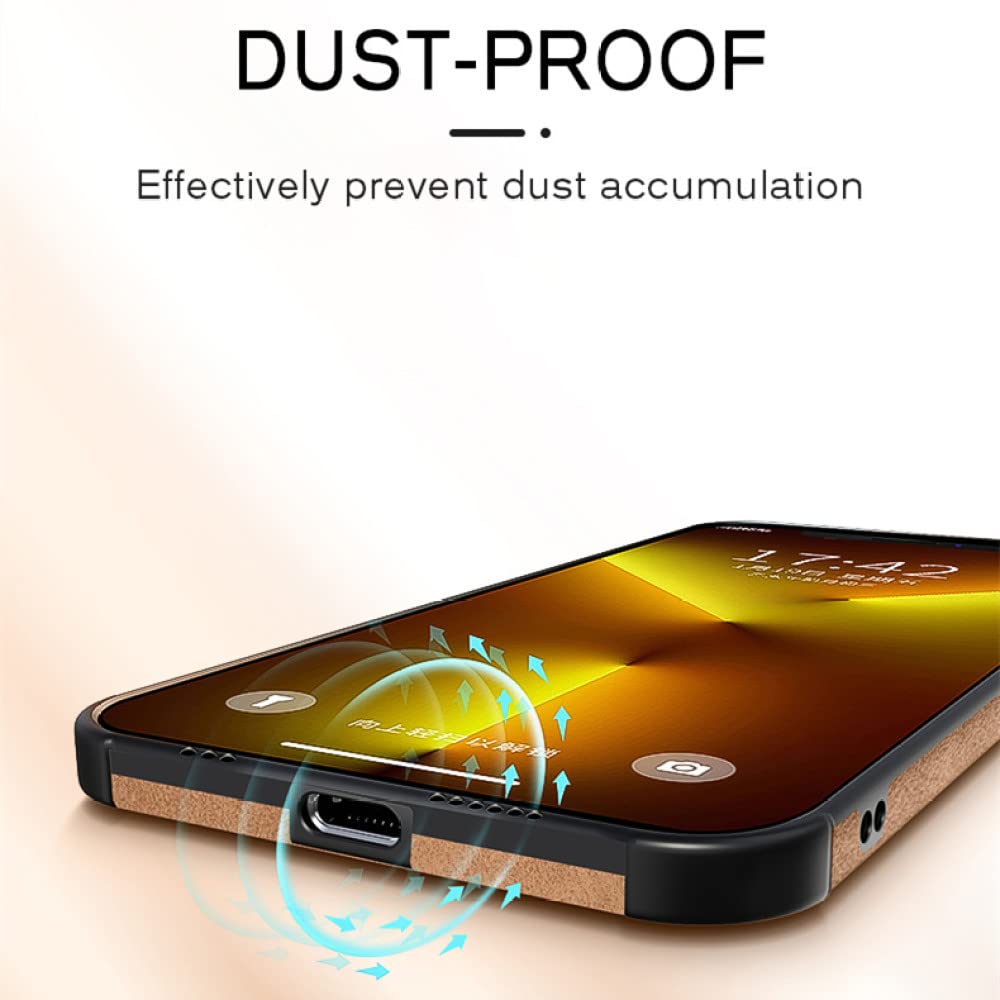 Premium Shockproof PU Leather Case for iPhone 13/12/11 Pro Max/Mini/XR/XS/X/8/7 Plus/SE (2020 & 3rd Gen) - Soft Silicone Protective Cover (Brown) - Perfect for Everyday Use, Travel & Business Professionals