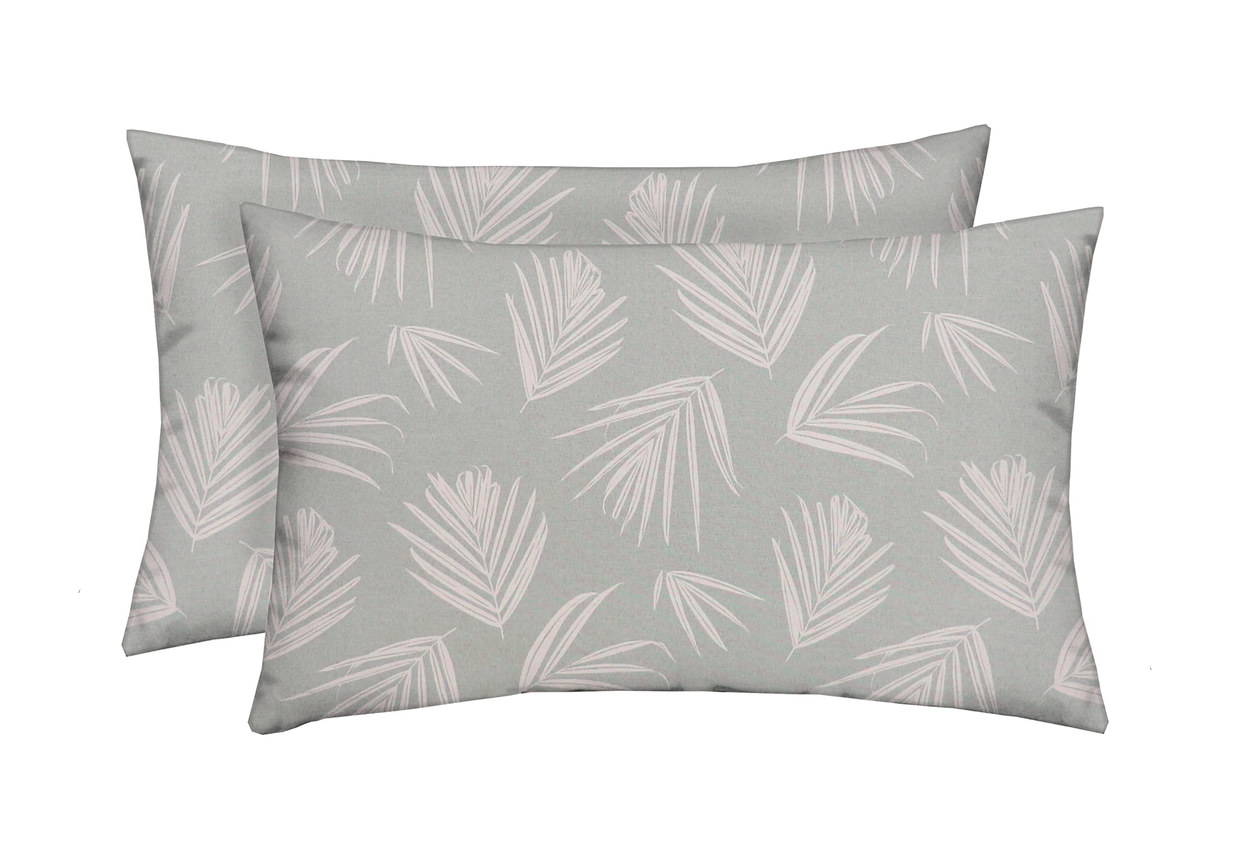 RSH Decor: Set of 2 Lumbar Throw Pillows 20”x12” - All-Weather Spun Fabric, Water & Fade Resistant - Outdoor Cushions for Patio Furniture, Sofa, Deck, Porch - Shade Belmont Blue - Perfect for Garden, Poolside & Lounge Areas