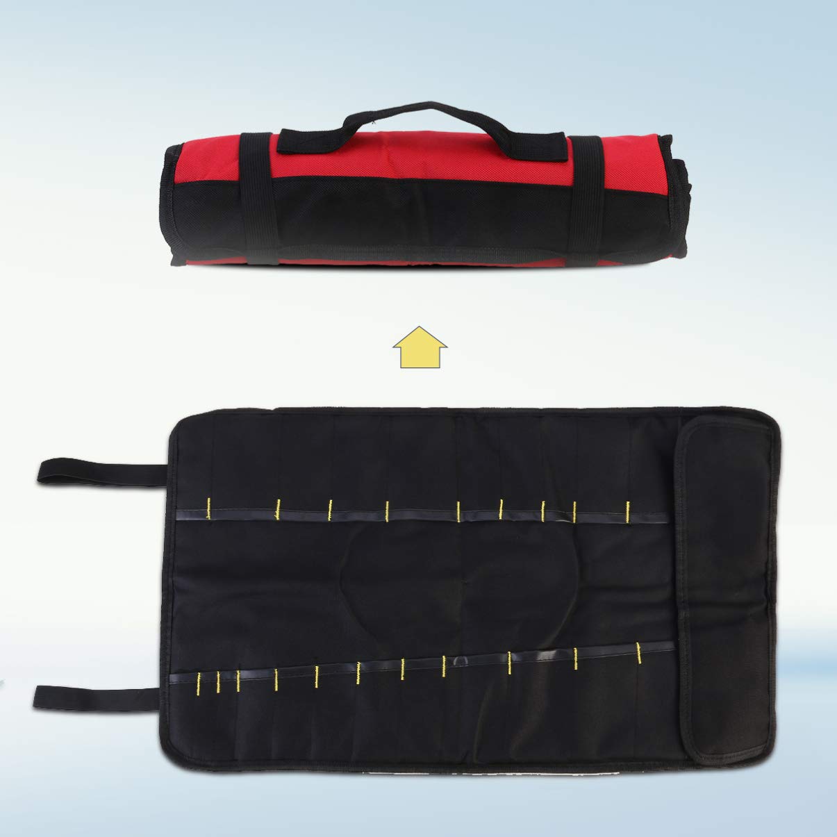 Professional Barber Case & Tool Organizer for Men - Zippered Wallet with Screwdriver Holder, Portable Tool Wrap & Rolling Tote Bag - Perfect for Barbers, Mechanics & DIY Enthusiasts (Workshop, Garage, On-the-Go)