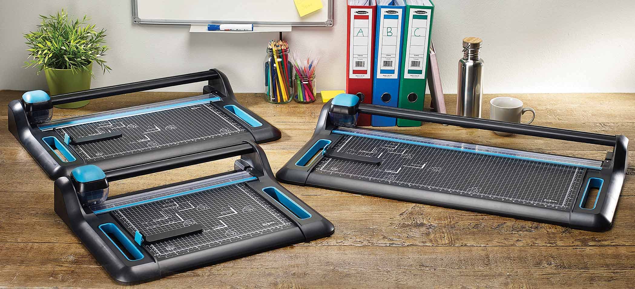 Avery A3 TR003 Photo and Paper Trimmer - 12 Inch Paper Cutter with Precision Blade, Black & Teal - Perfect for Scrapbooking, Crafting, and Office Use