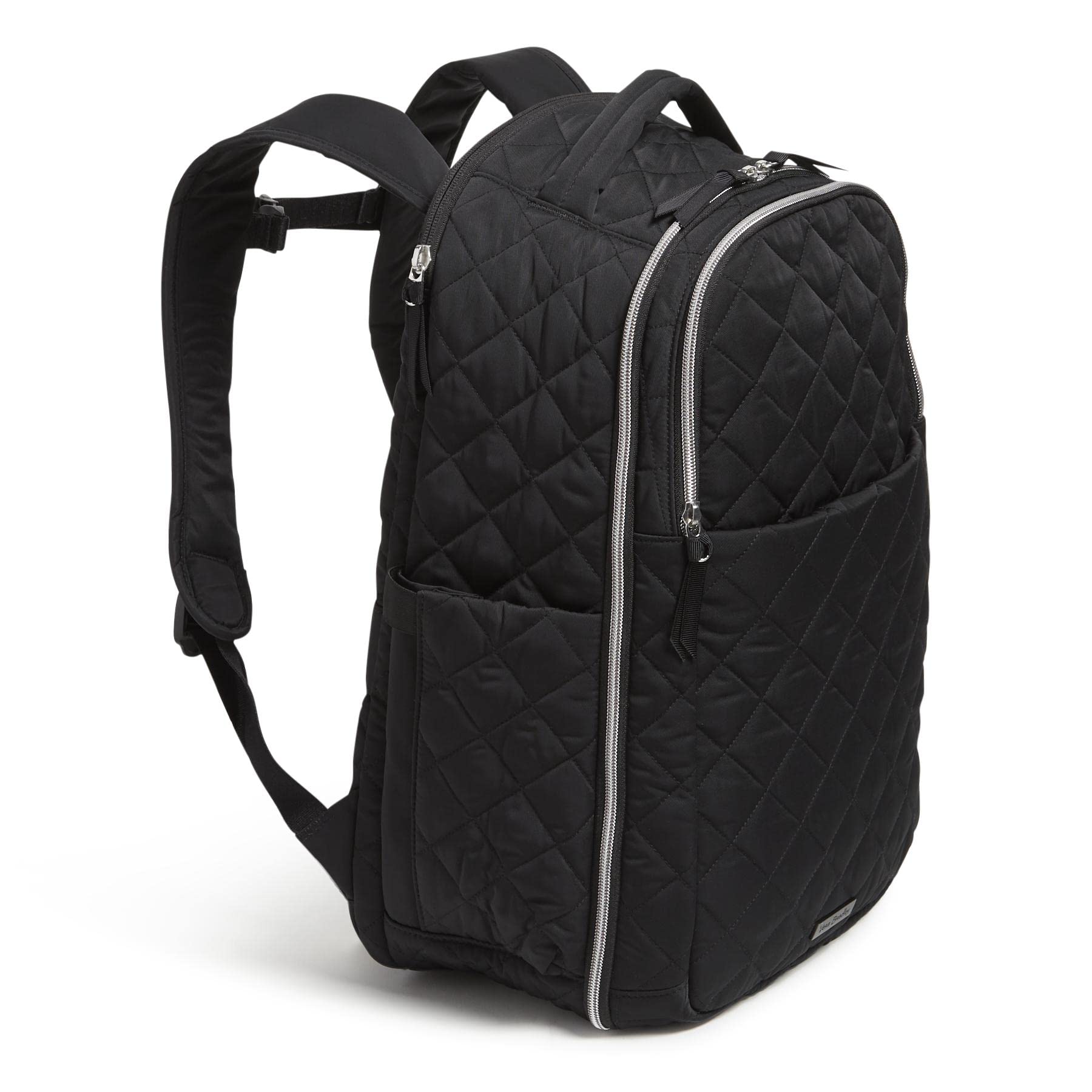 Vera Bradley Women's Performance Twill Travel Backpack - Lightweight Carry-On Bag for Work, School & Airplane Travel - Black One Size Backpack Purse for Daily Commute & Weekend Getaways