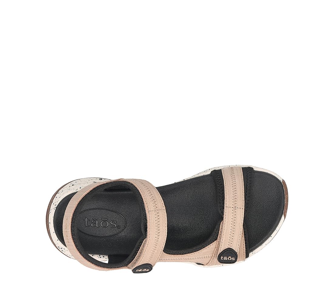 Taos Footwear Women's Super Side Sandal - Comfortable Leather Slide Sandals for Women | Arch Support & Cushioned Footbed | Perfect for Beach, Pool & Summer Outfits