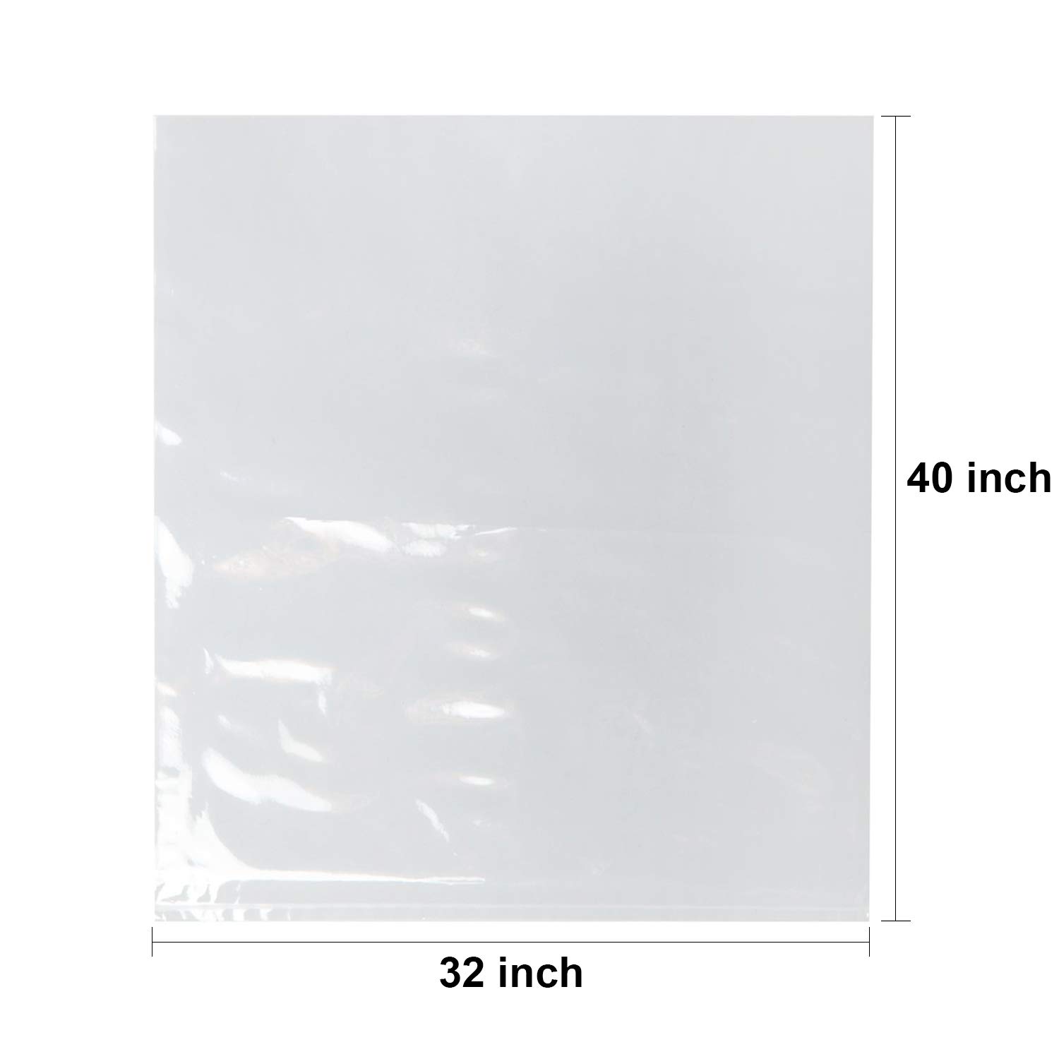 LazyMe 32x40 Inch Clear Easter Basket Cellophane Shrink Wrap Bags - 20 Pack Large Gift Wrapping Bags for Easter Baskets, Party Favors & Holiday Gift Packaging