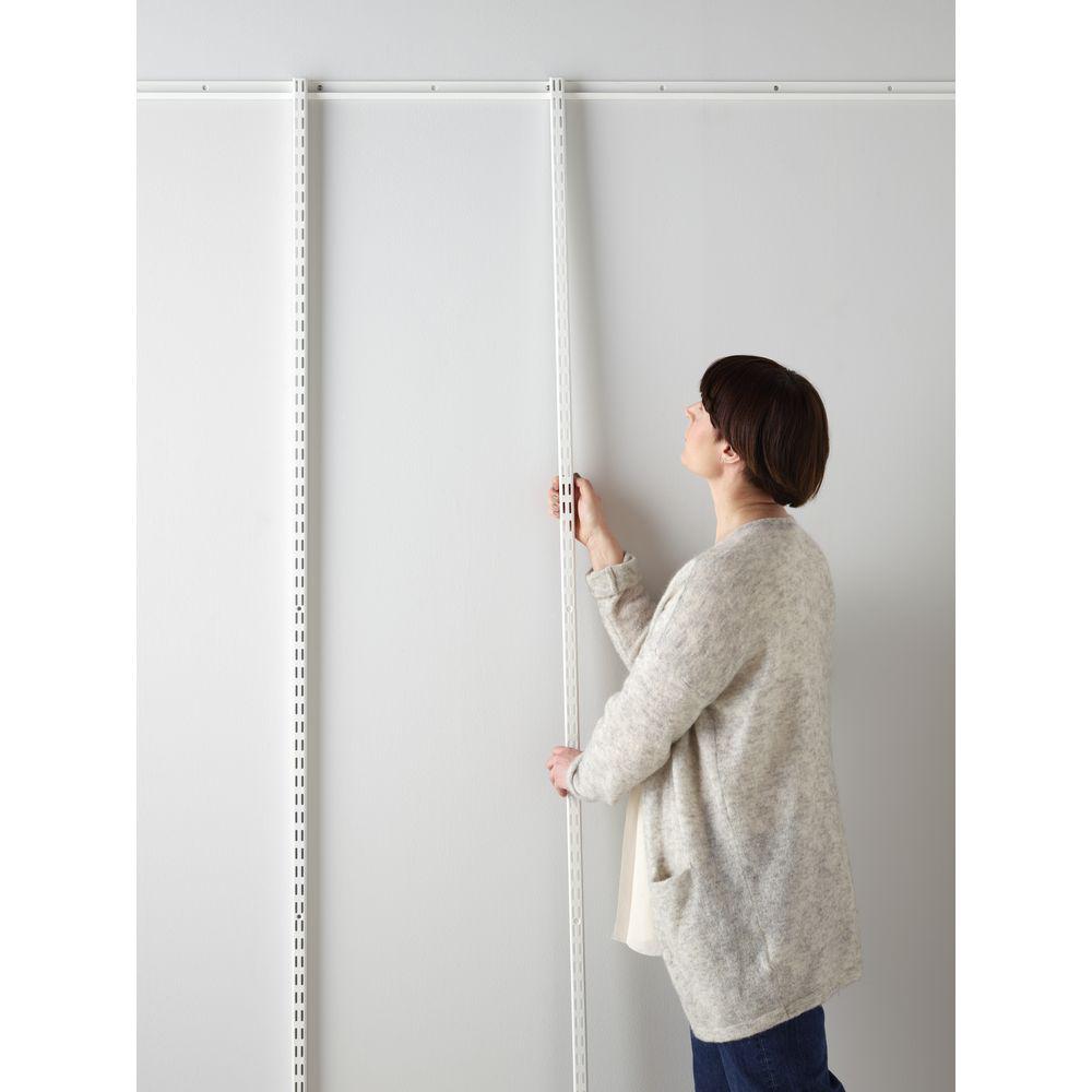 Elfa Top Track Shelf System - 180cm Width in Platinum Finish | Premium Closet & Storage Organization for Home & Office