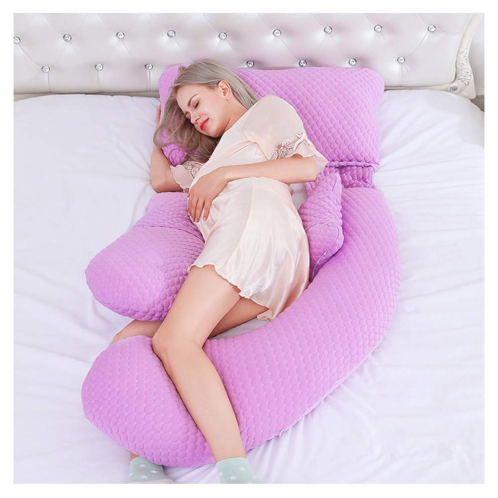 **Pregnancy Body Pillow with Adjustable Belt - Maternity Support for Back, Hips, Legs & Belly - Detachable & Washable Cotton Cover - Ideal for Sleeping, Nursing & Comfort During Pregnancy**