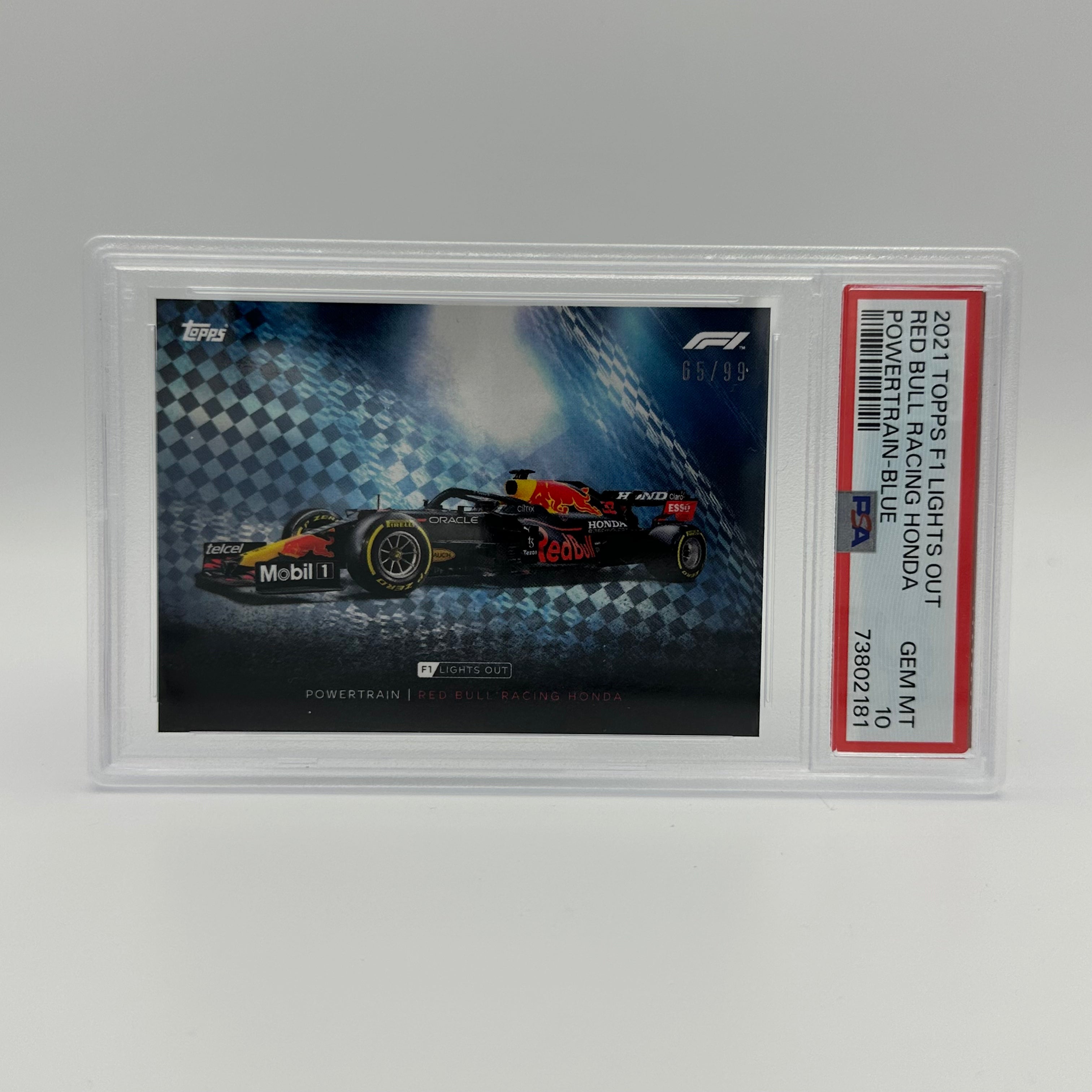 PSA 10 65/99 Red Bull Racing Honda Powertrain Blue Trading Card - Perfect for Collectors, F1 Memorabilia Enthusiasts & Sports Investors
