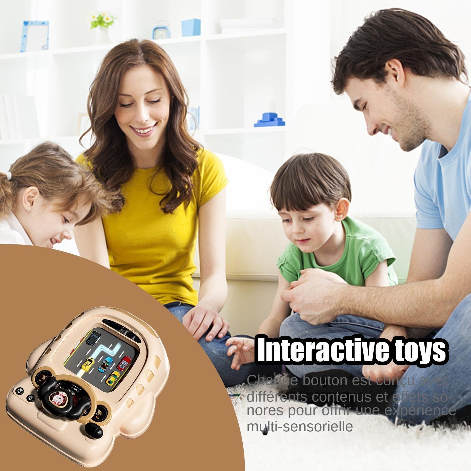 Realistic Electric Simulation Steering Wheel Toy for Kids - Electronic Adventure Escape Game with Sound Effects - Car Driving Simulator & Role Play Toy | Perfect for Pretend Play, Birthday Gifts, and Early Learning Development