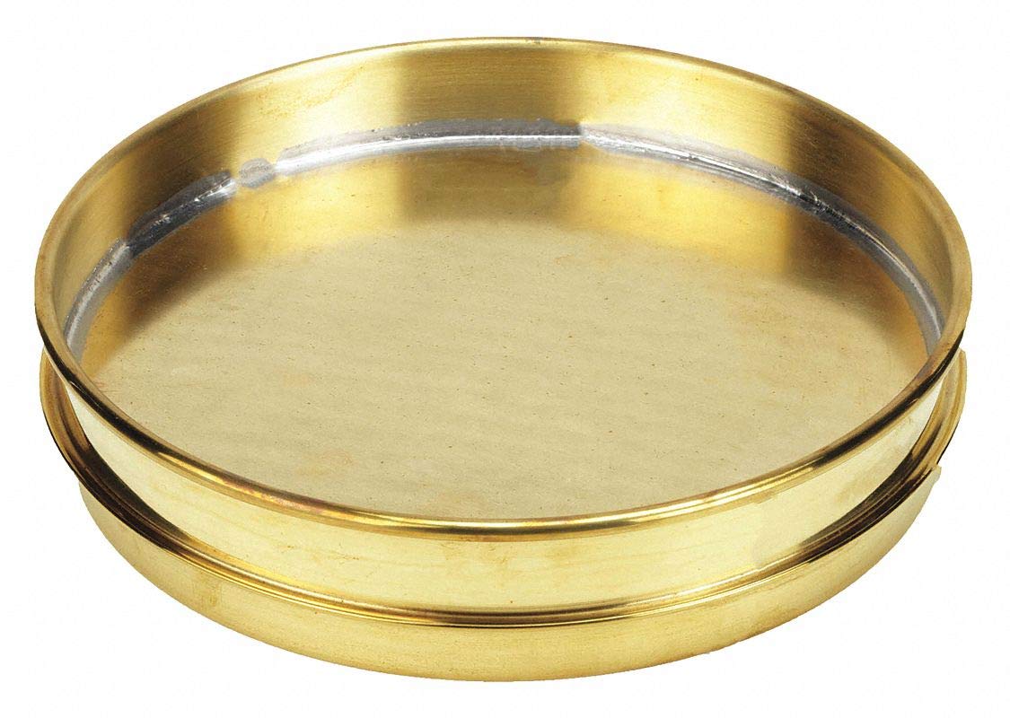 VWR Sieve Accessories PB8HX Brass Pan with Rim - Half Size for Laboratory Testing & Sample Analysis | Durable Brass Construction for Accurate Sieving