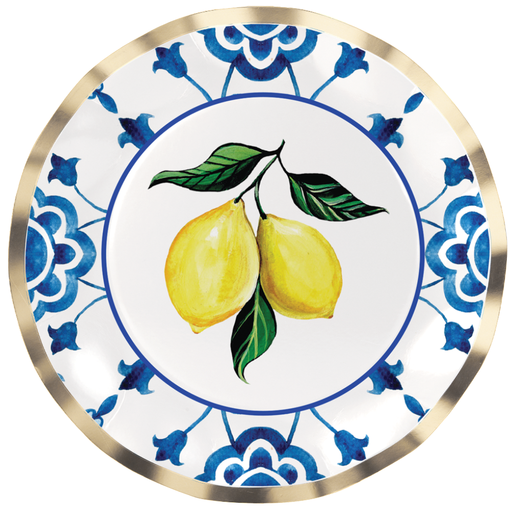 Capri Coast Dinner Plates - Set of 8, Porcelain Dinnerware for Home & Restaurant Use - Perfect for Family Meals, Dinner Parties & Everyday Dining