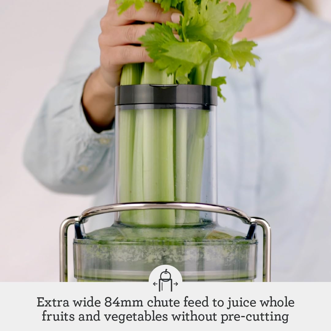 Sage The Nutri Juicer Cold Press Juicer - Slow Masticating Juicer for Fruits & Vegetables - Quiet Operation, High Nutrient Extraction - Perfect for Healthy Juices, Detox Drinks & Smoothies at Home