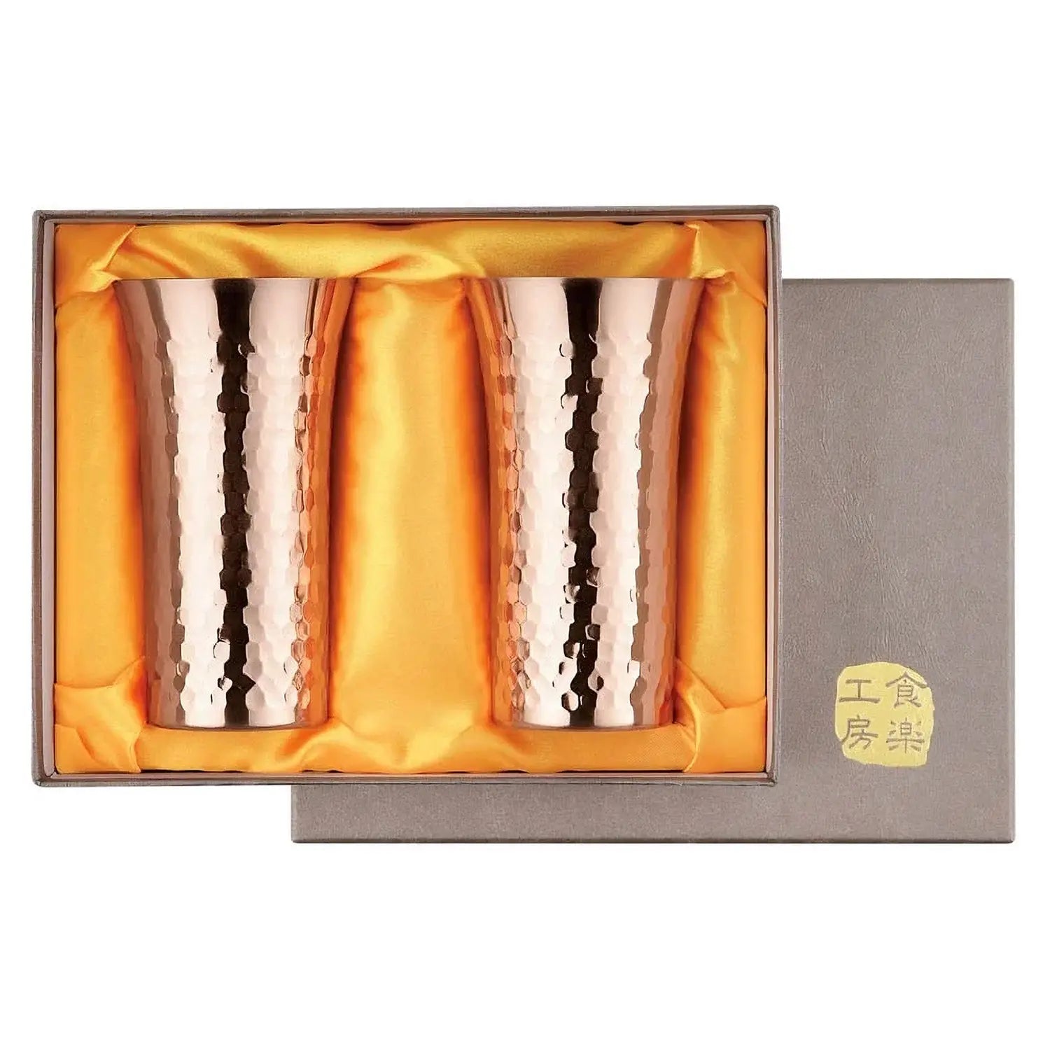 Asahi Copper Beer Glass Set - 160ml (2 Pcs) - Premium Japanese Craft Beer Mug for Home Bar, Gifts & Parties - Perfect for Lager, Ale & Cold Brews