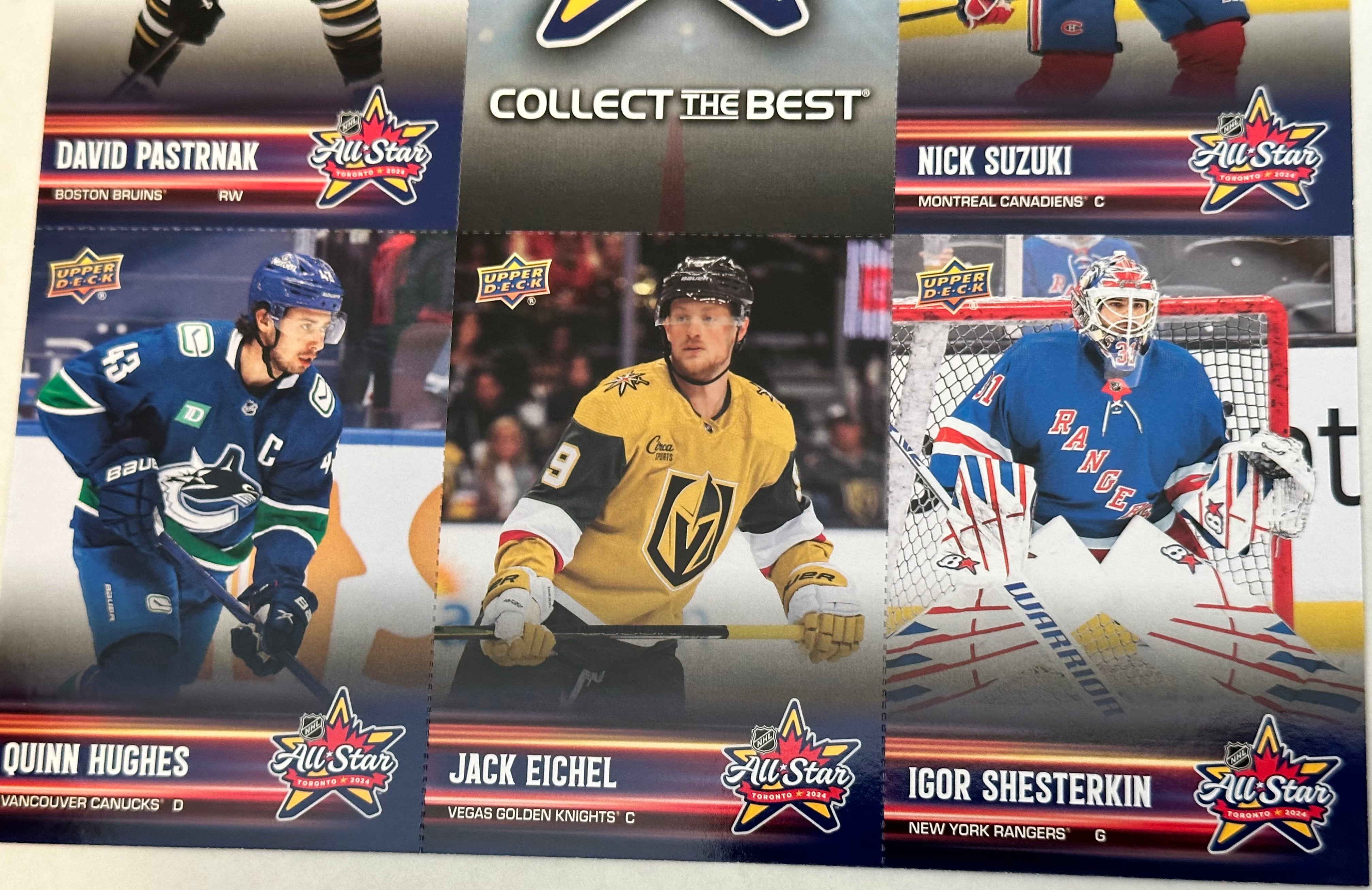 2024 Connor Bedard Upper Deck Rookie Hockey Card - All-Star Game Limited Edition Uncut Sheet - Perfect for Collectors, Investors & Hockey Fans - Display in Frames or Protect in Card Sleeves