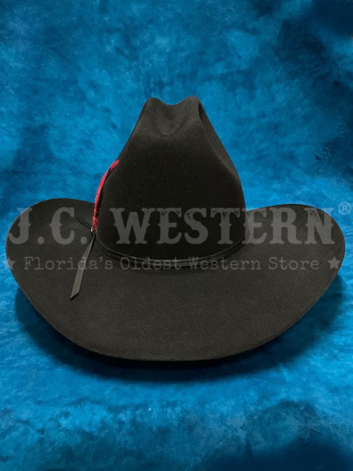 Resistol RFQH60 254007 QH60 6X Black Felt Cowboy Hat for Men - Western Rodeo Riding & Outdoor Events