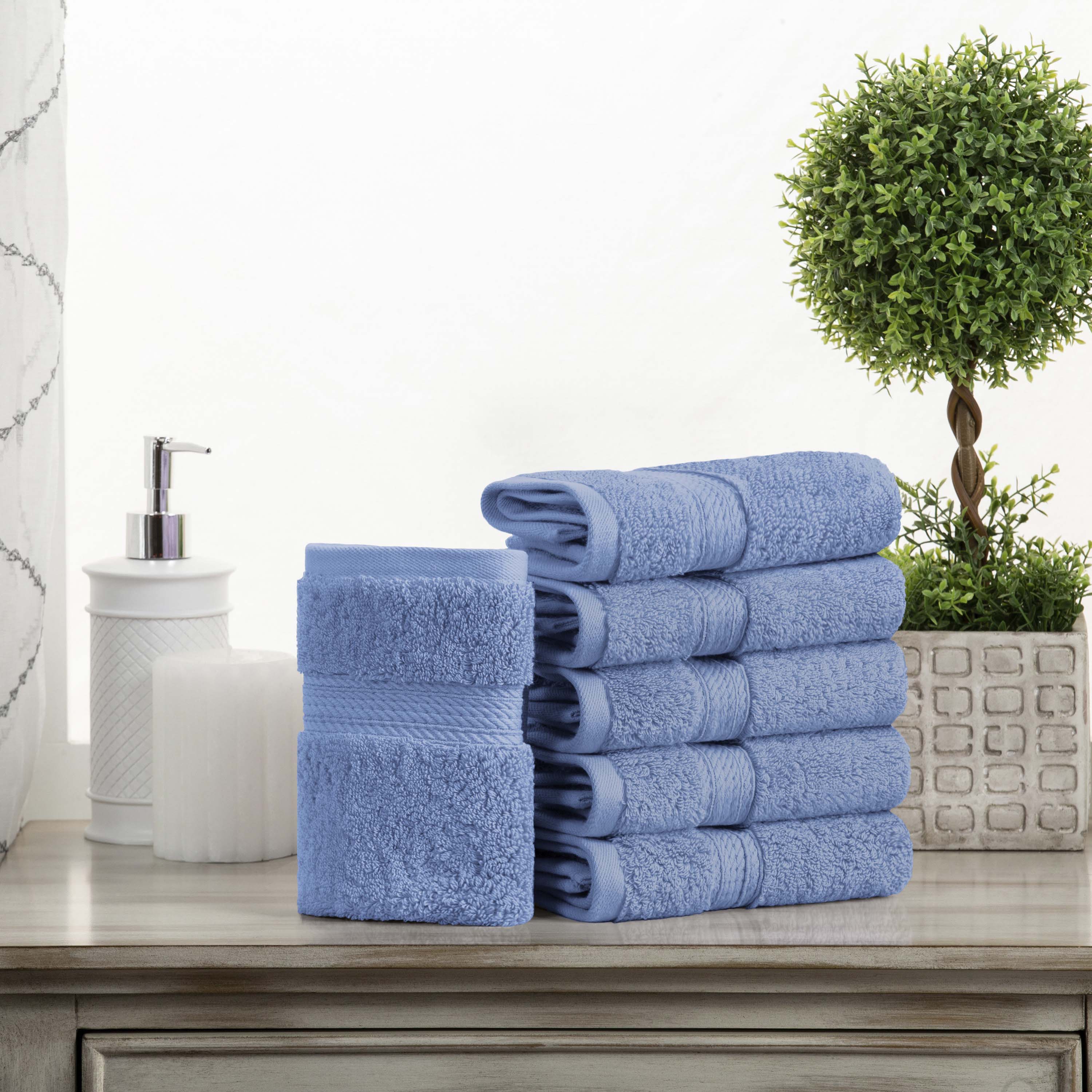 Premium 100% Egyptian Cotton Plush Heavyweight Luxury Bath Towel Set of 6 - Ultra Soft & Absorbent for Spa, Hotel & Home Use