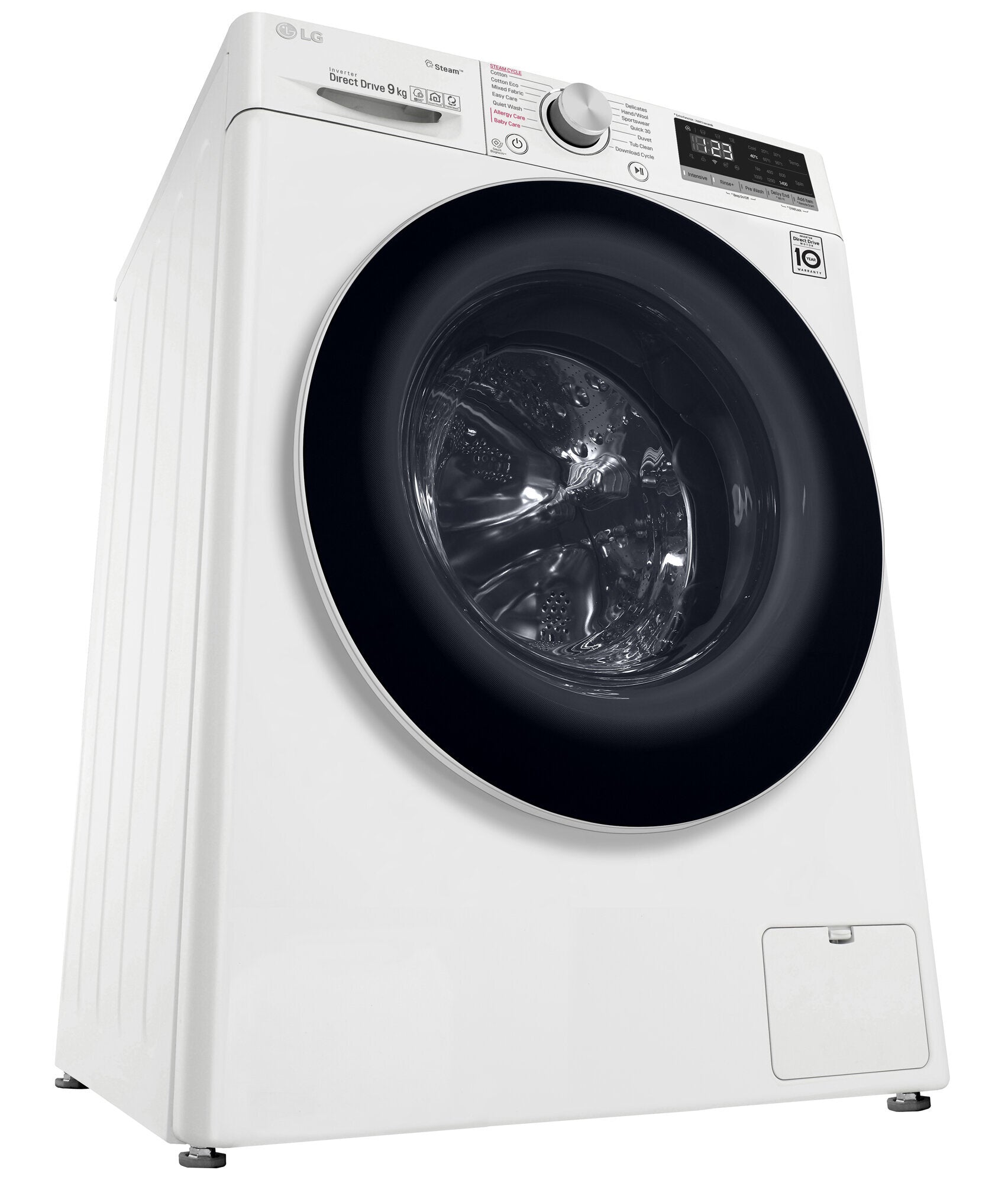 LG 9kg Front Load Washing Machine with Steam WV5 1409W - Energy Efficient, Quiet Operation - Perfect for Apartments, Laundry Rooms & Small Families