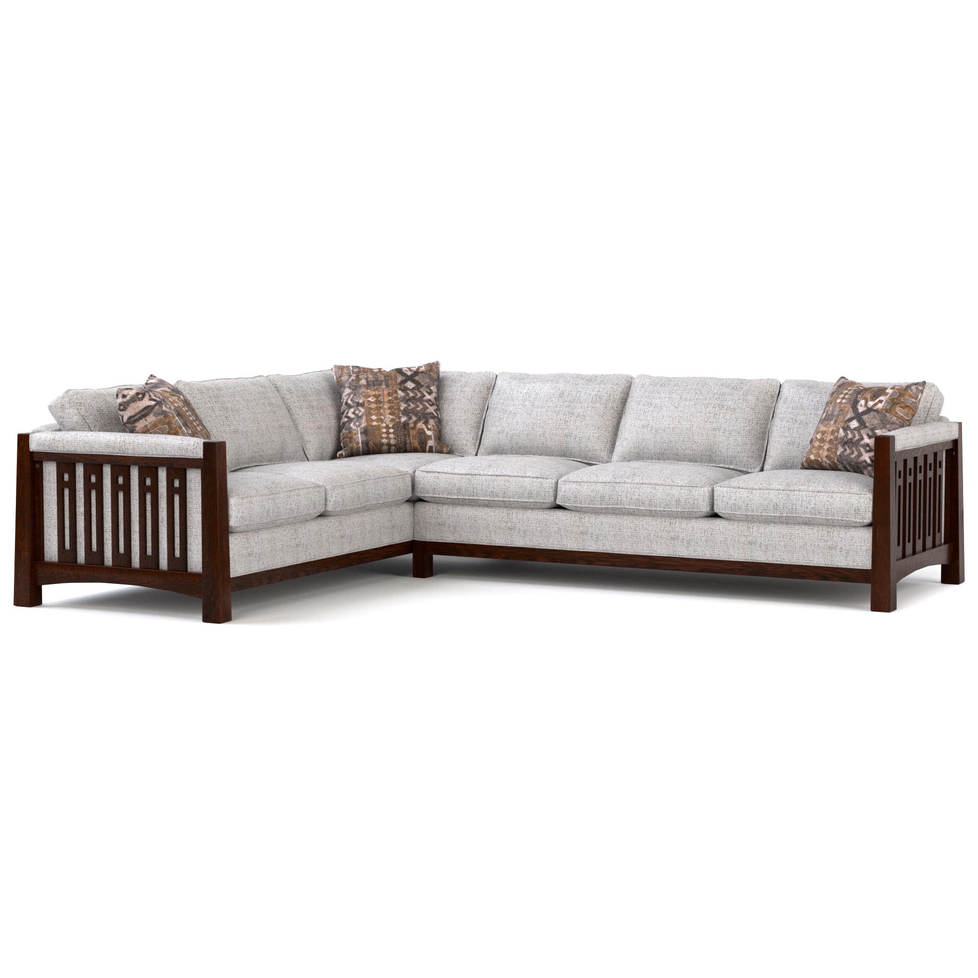 Highlands Sectional Sofa - Modern L-Shaped Couch with Reversible Chaise for Living Room, Family Room & Home Theater - Soft Fabric Upholstery & Sturdy Wood Frame