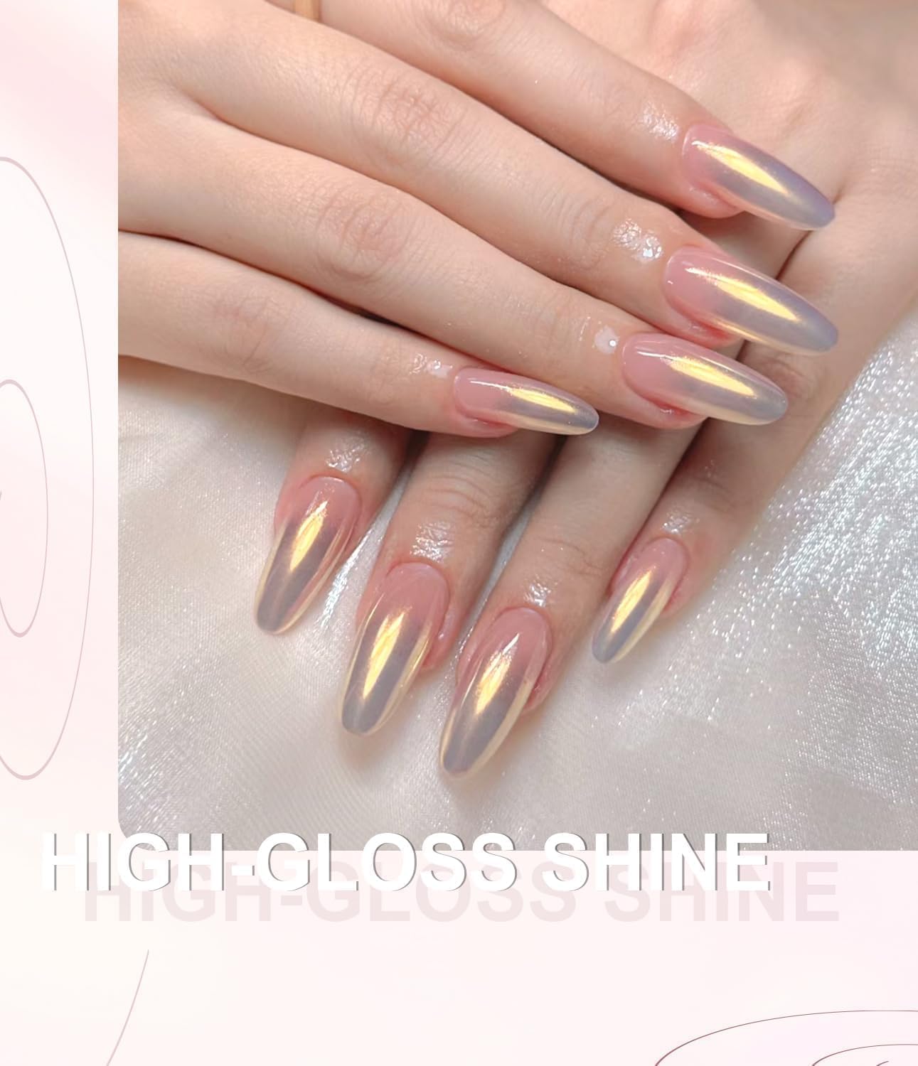BISHENGYF Pearl Chrome Nail Powder - Super Mirror Effect White & Aurora Iridescent Nail Art Powder for DIY Manicure, Gel Polish, and Nail Extensions - Perfect for Salon, Home Use, and Special Occasions