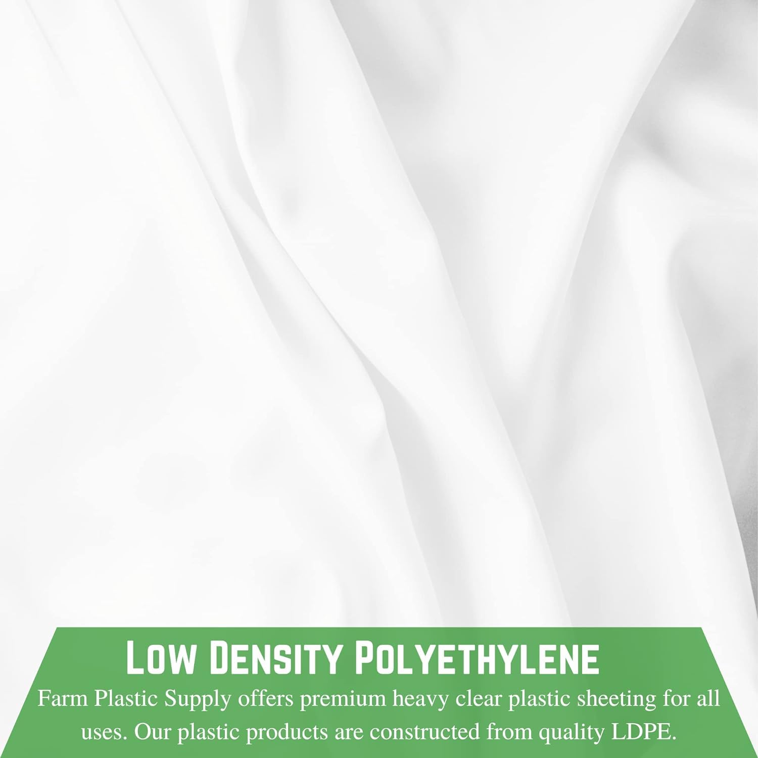 Farm Plastic Supply - 6 mil White Plastic Sheeting (10' x 100') - Heavy Duty Polyethylene Film for Crawl Space, Vapor Barrier, Drop Cloth & Construction Cover | Perfect for Home Renovation, Moisture Protection & DIY Projects