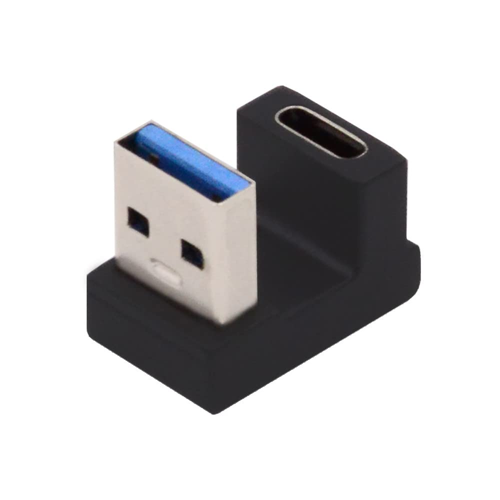 USB-C to USB 3.0 Adapter - U-Shaped Angled Design Female Type C to Male USB A Converter for Laptop & Desktop - Perfect for Data Transfer Between New and Old Devices