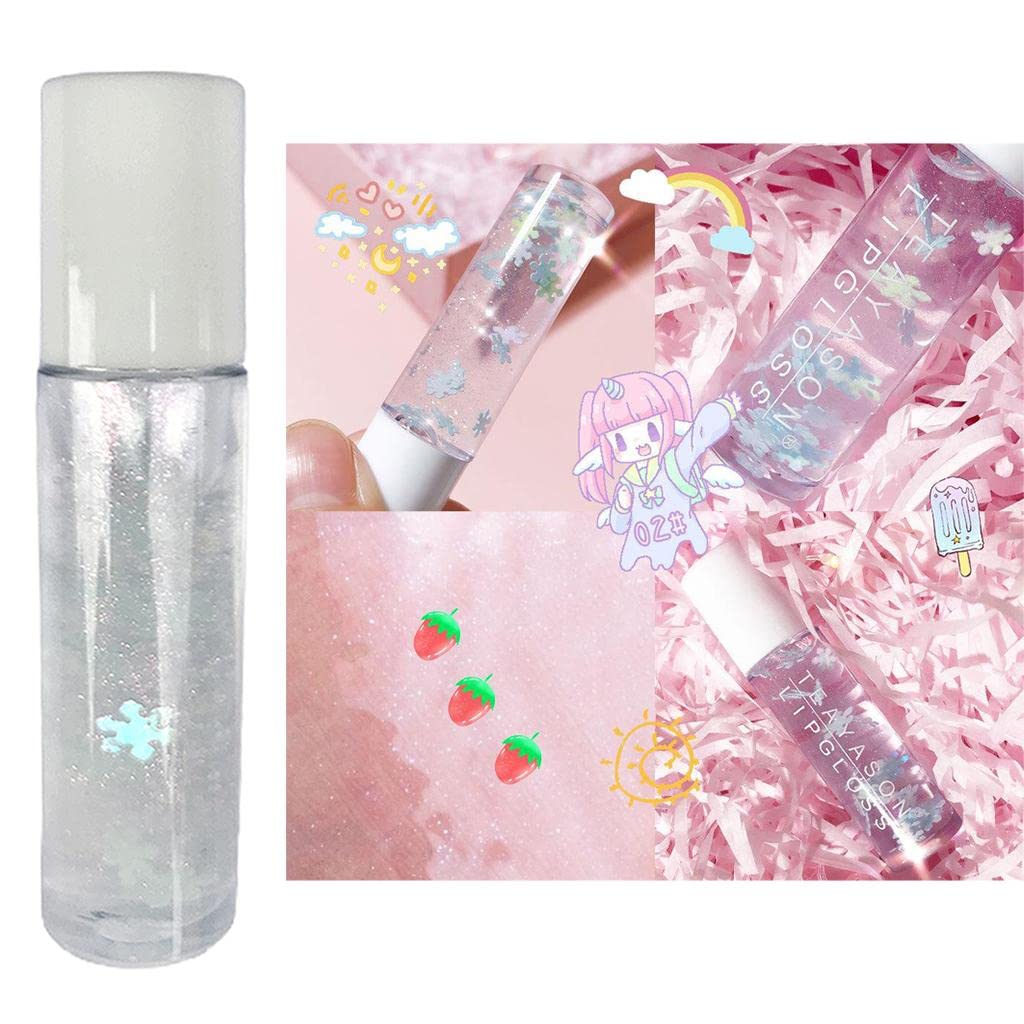 LOSA Clear Lip Gloss - Shimmering Liquid Oil Lipstick with Moisturizing Formula | Hydrating & Glossy Finish for Day & Night Wear | Perfect for Makeup, Parties & Everyday Use