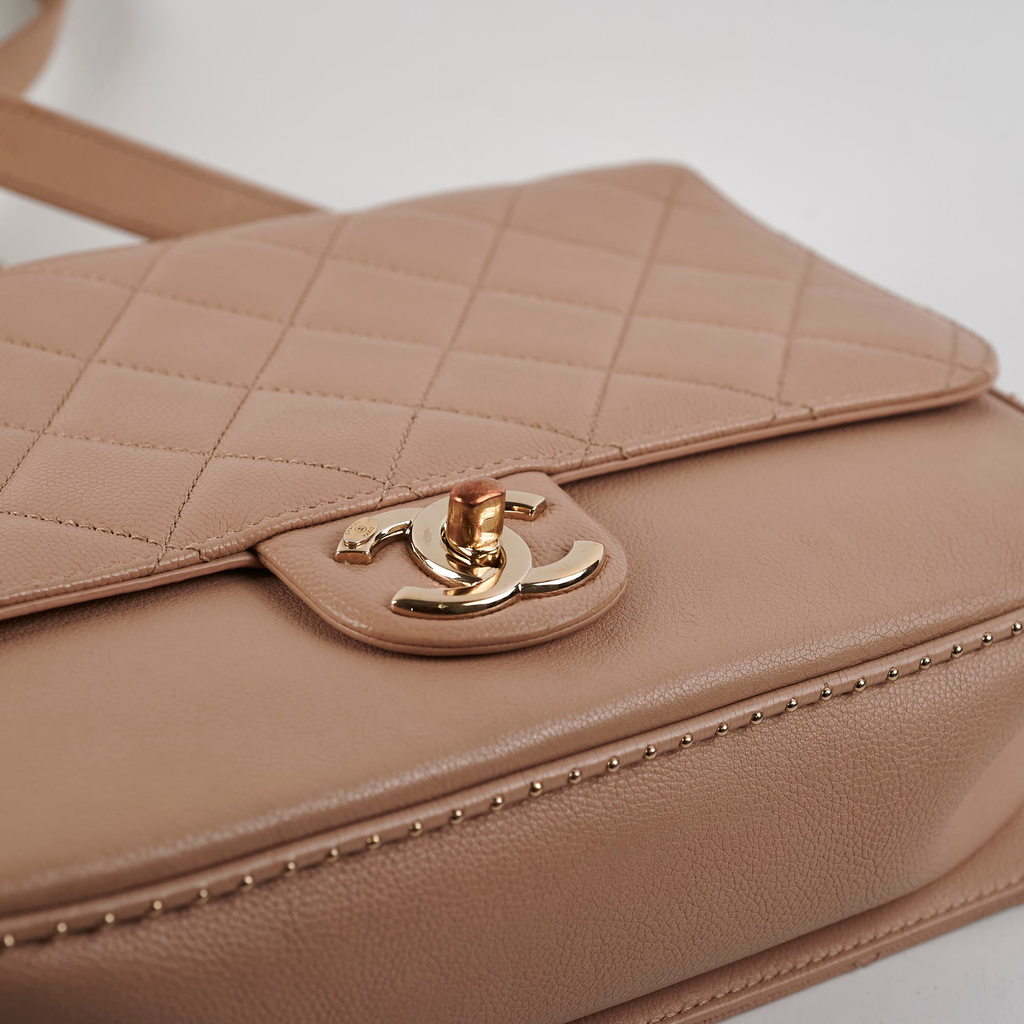 Chanel Caviar Leather Seasonal Flap Bag Beige 24 Series - Luxury Designer Handbag for Women, Perfect for Parties, Events & Everyday Use