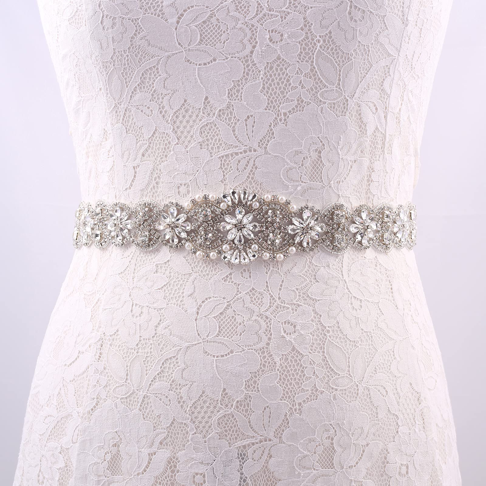 Sparkling Rhinestone Wedding Belt for Bride & Bridesmaids - Elegant Crystal Sash for Wedding Dresses & Bridal Accessories - Perfect for Bridal Showers, Receptions & Formal Events